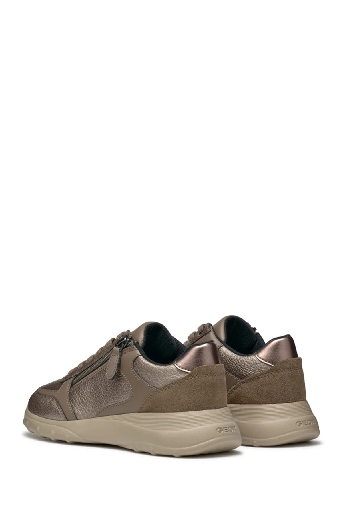 Kadın Kadın Vizon Spherica Bağcıklı Kalın Tabanlı Deri Sneaker - Image 5