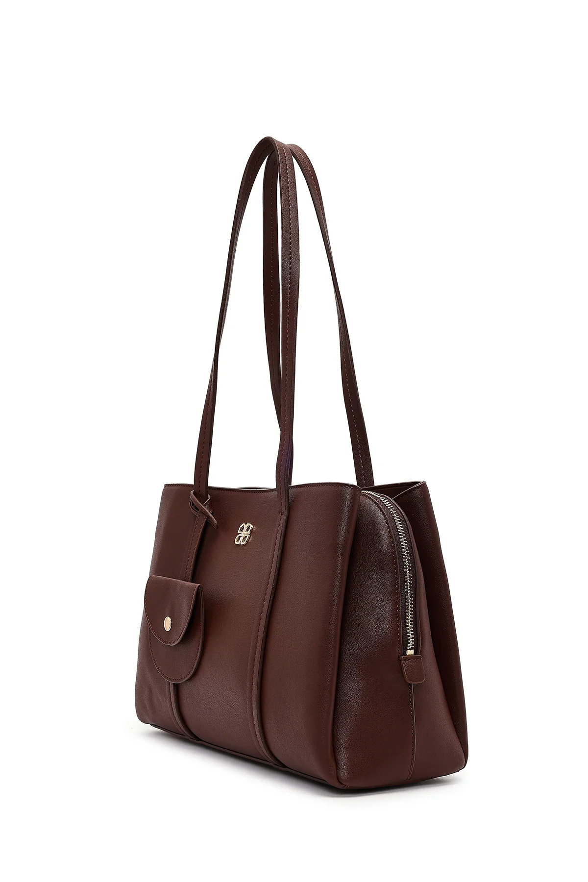 Kadın Kahverengi Aksesuarlı Omuz Çantası - Image 4