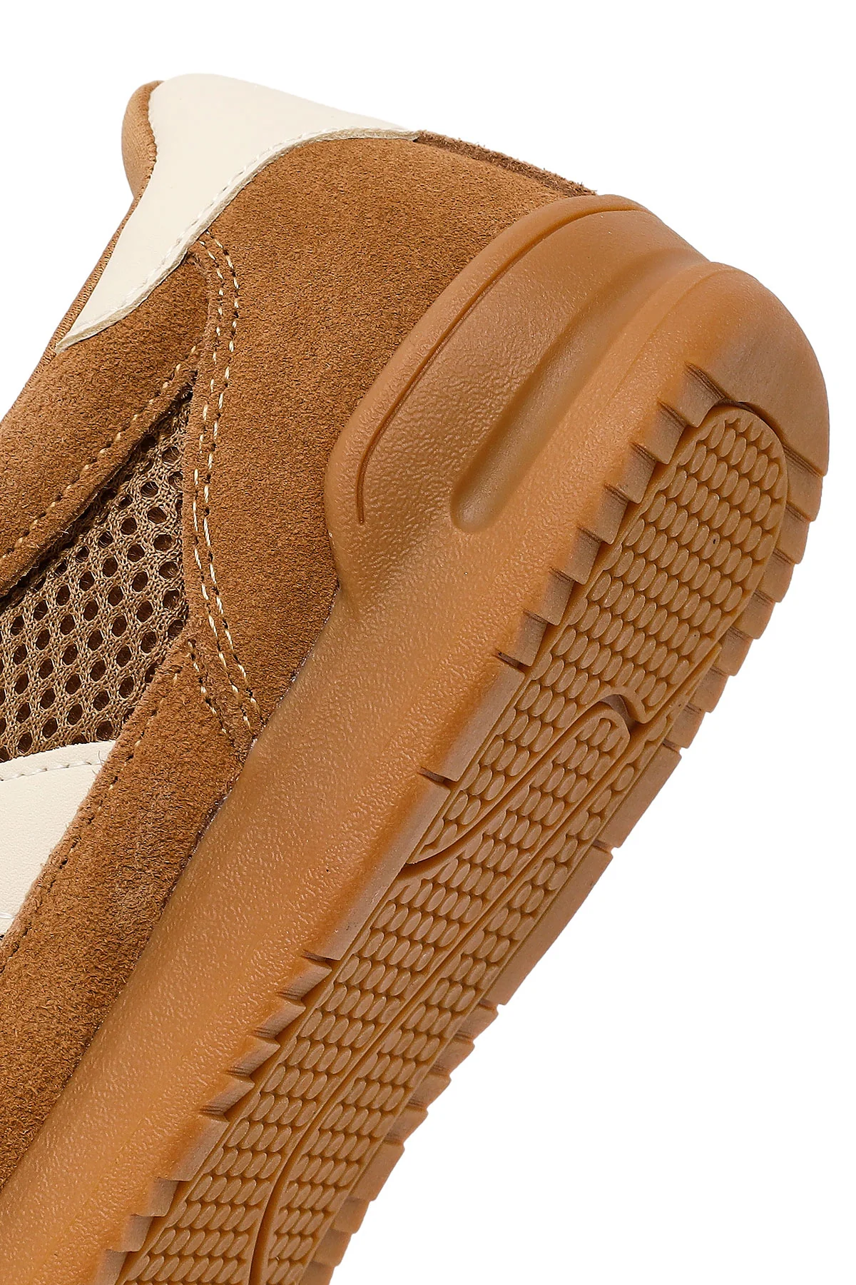 Kadın Kahverengi Bağcıklı Deri Sneaker - Image 9