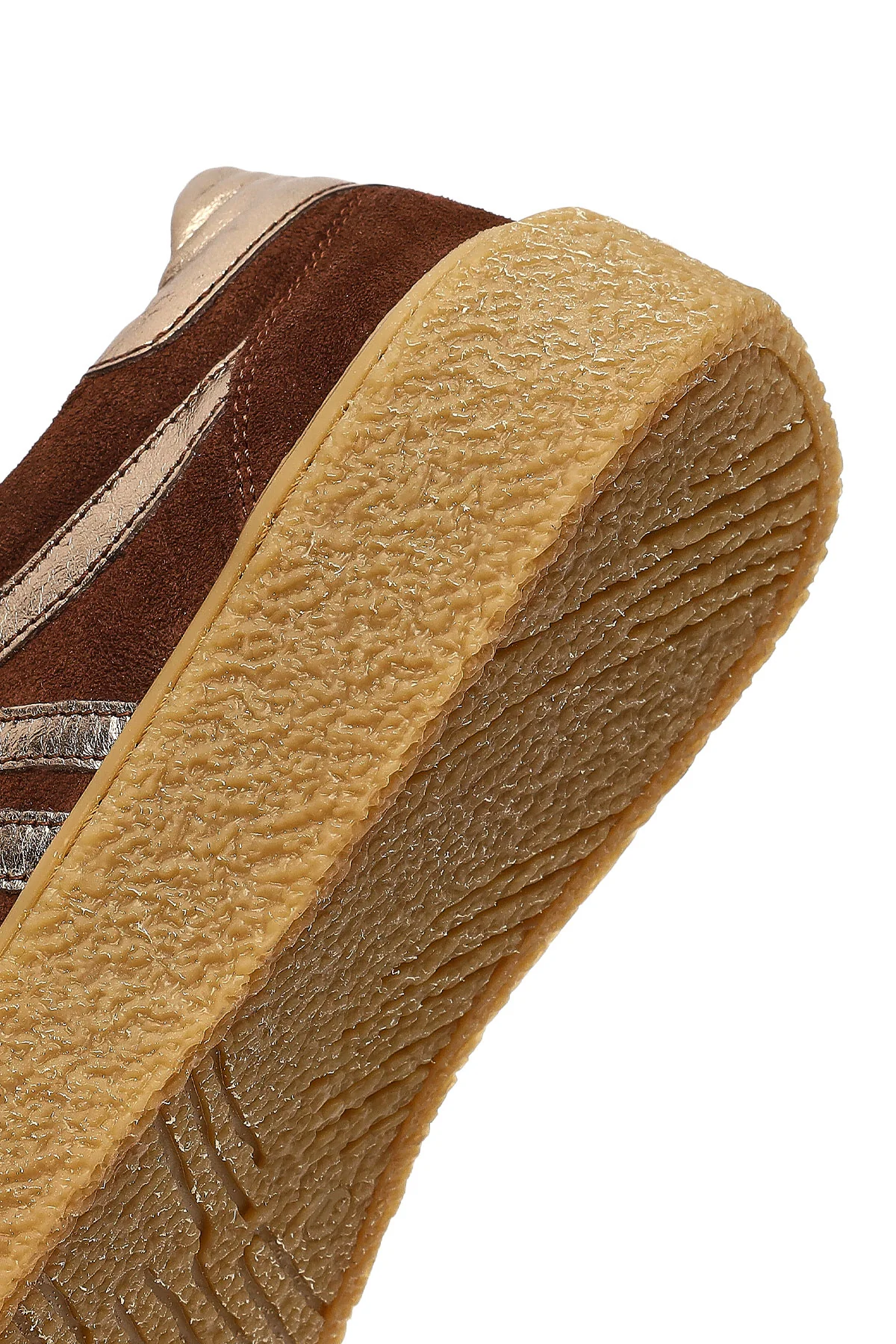 Kadın Kahverengi Bağcıklı Kalın Tabanlı Süet Deri Sneaker - Image 8