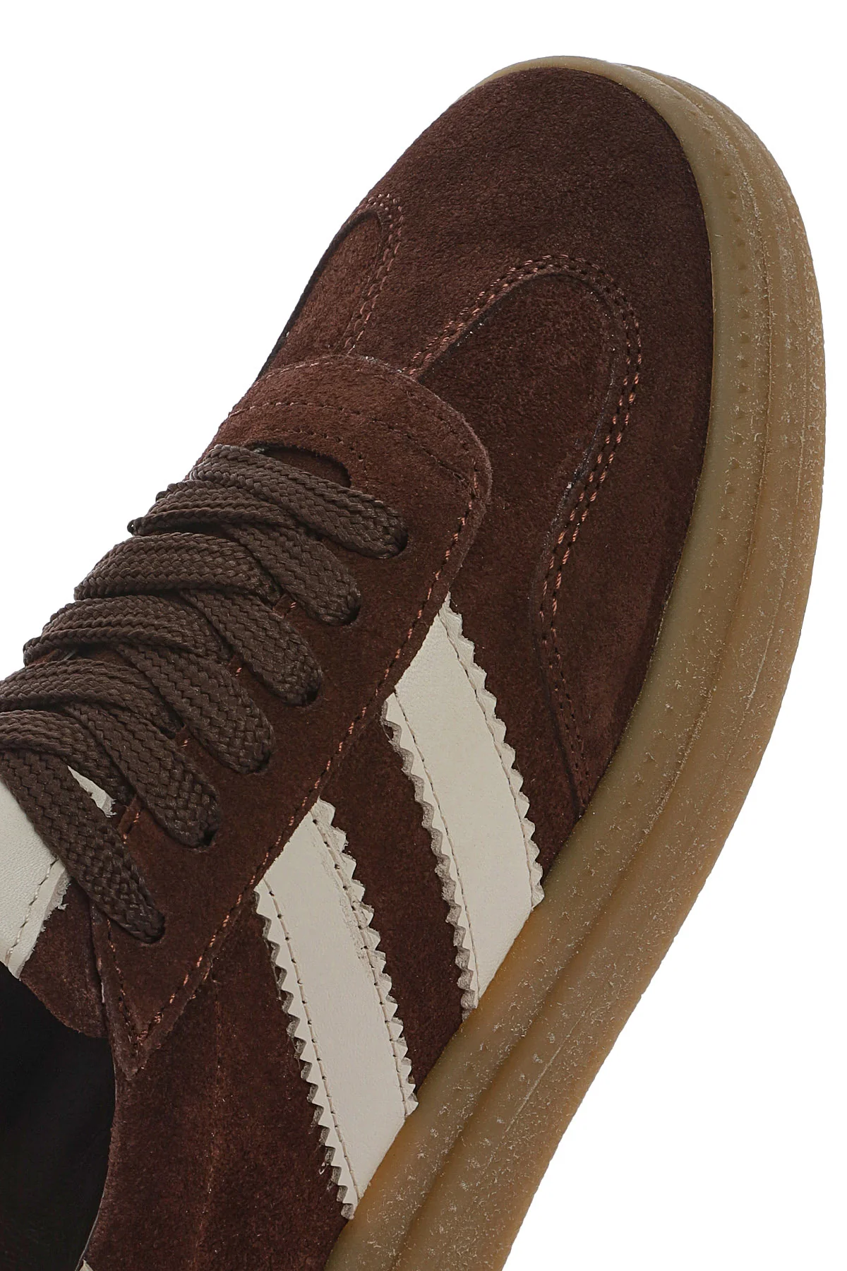 Kadın Kahverengi Bağcıklı Kalın Tabanlı Süet Deri Sneaker - Image 8