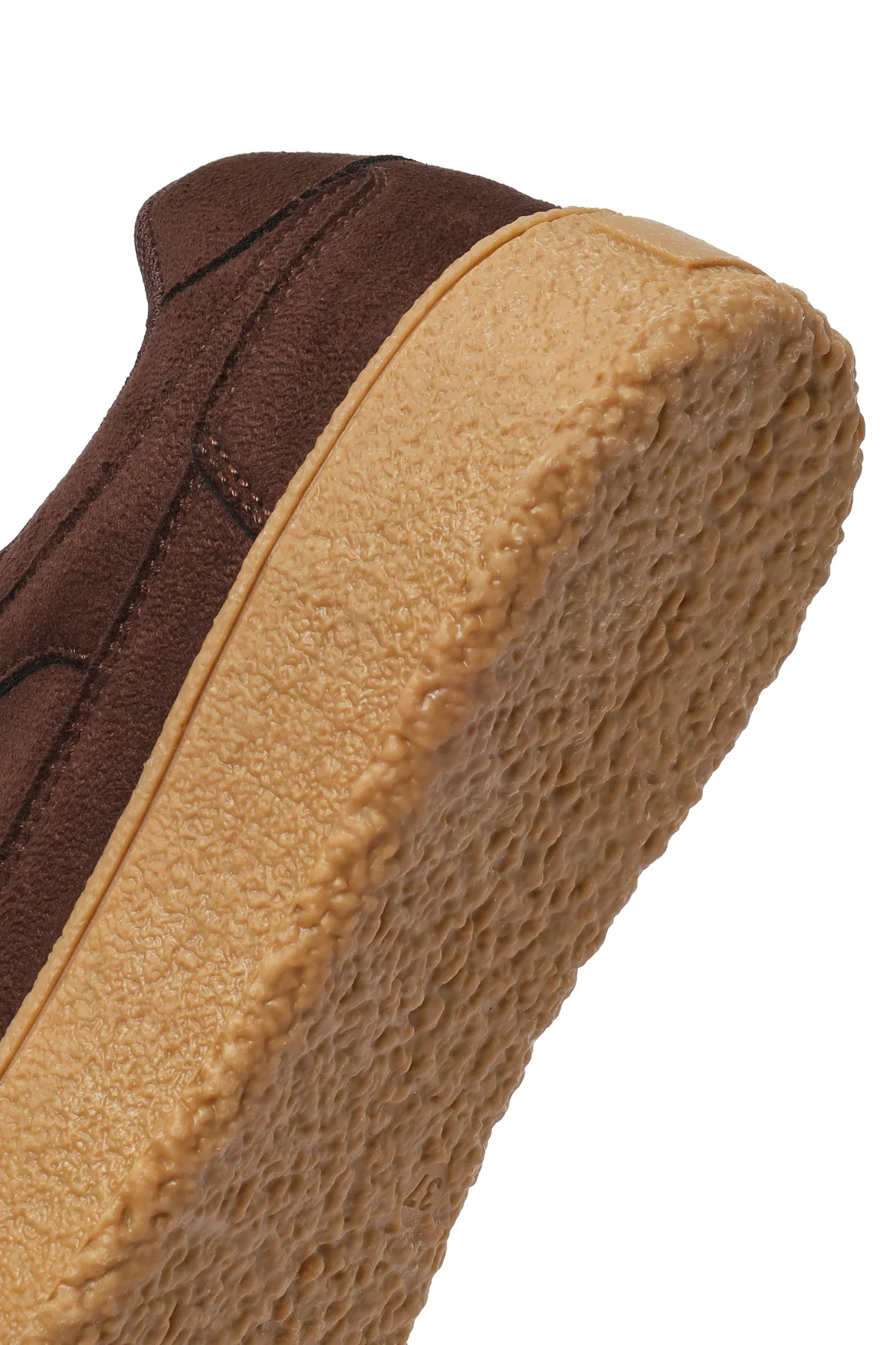 Kadın Kahverengi Bağcıklı Kalın Tabanlı Süet Sneaker - Image 9