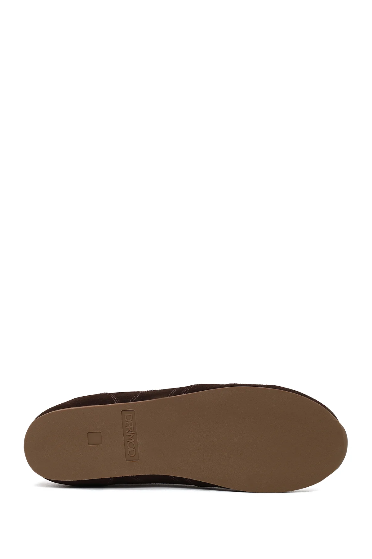 Kadın Kahverengi Bağcıklı Süet Deri Sneaker - Image 6