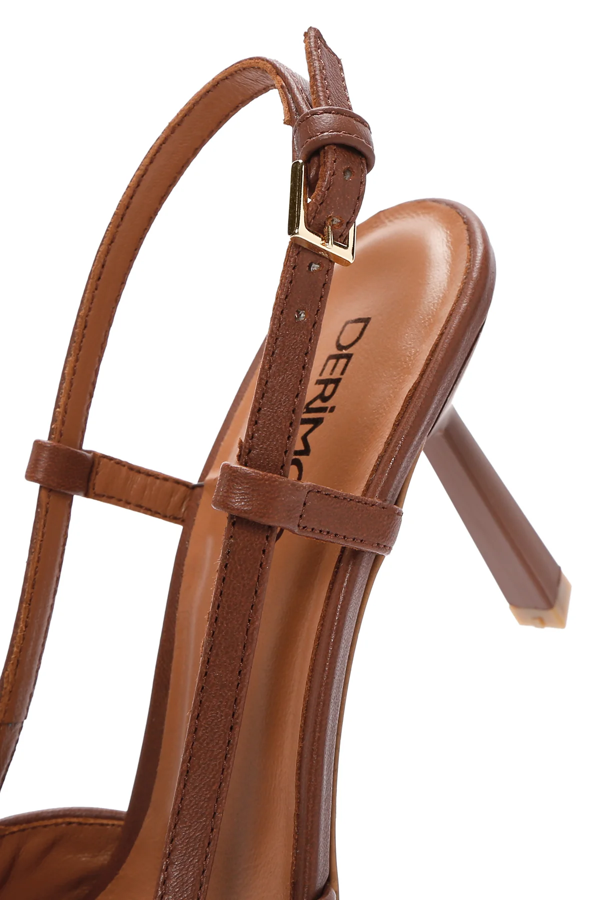 Kadın Kahverengi Bilekten Bantlı İnce Topuklu Stiletto - Image 12