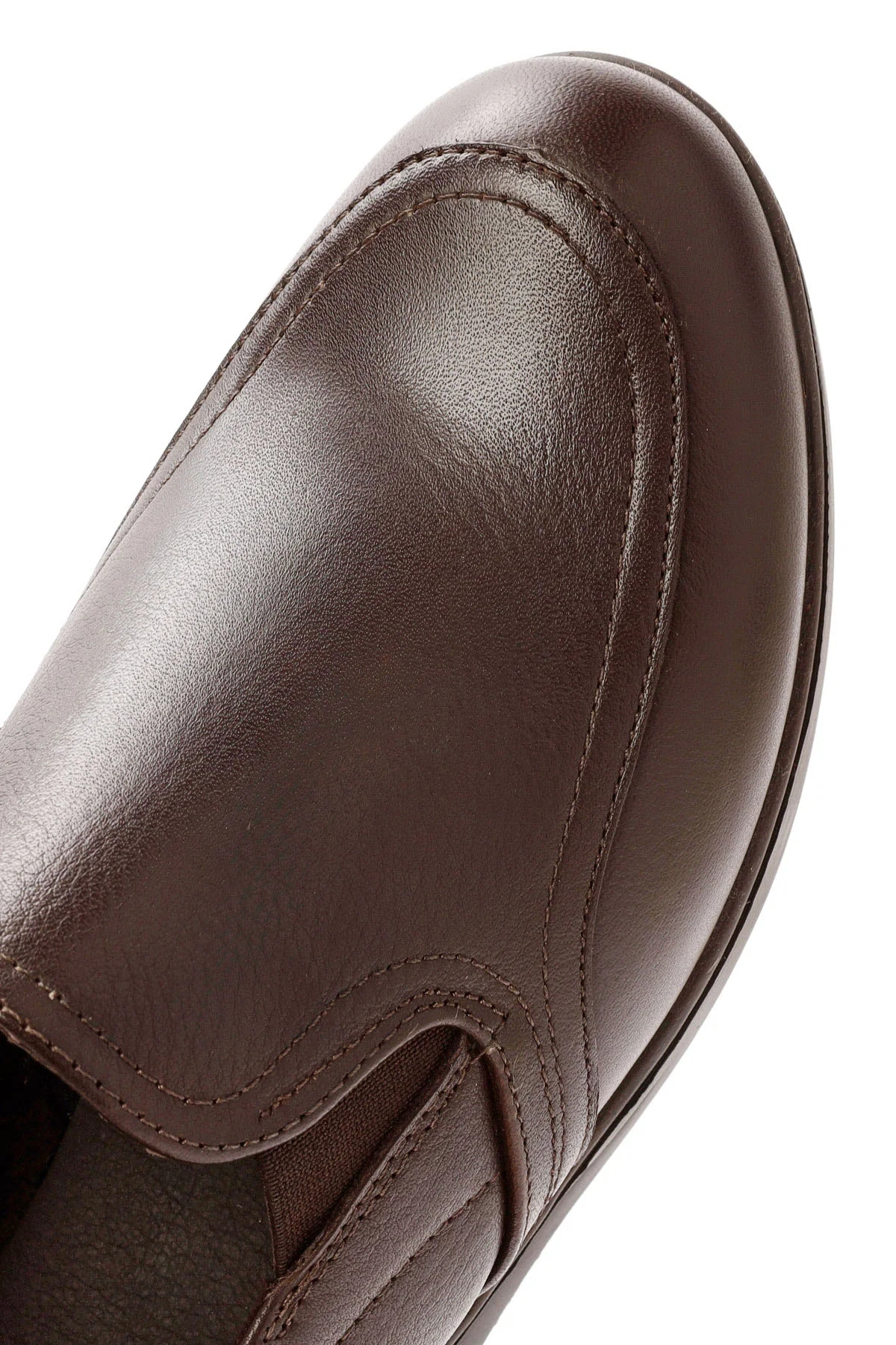 Kadın Kahverengi Dolgu Topuklu Deri Comfort Loafer - Image 9