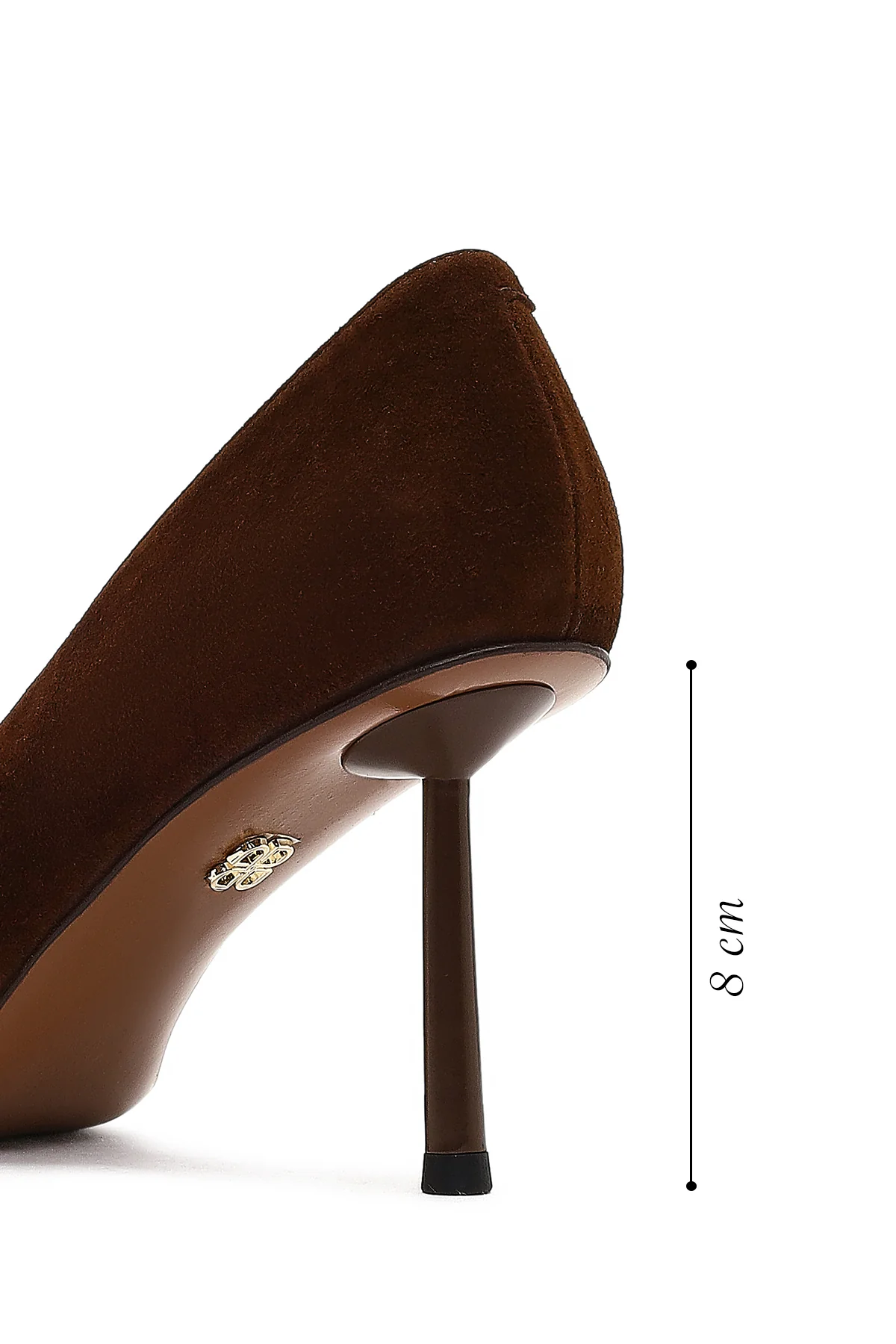 Kadın Kahverengi İnce Topuklu Süet Deri Stiletto - Image 2