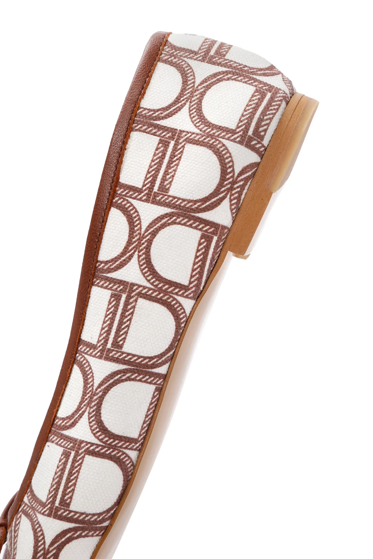 Kadın Kahverengi Monogram Desenli Deri Babet - Image 11