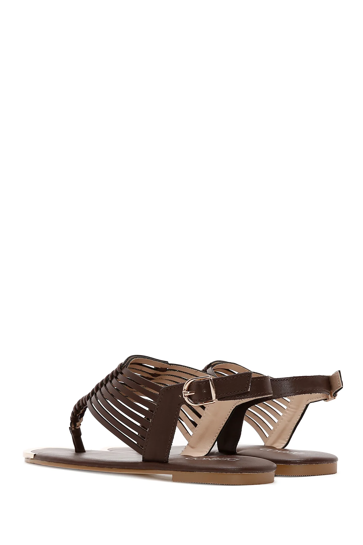 Kadın Kahverengi Parmak Arası Sandalet - Image 4