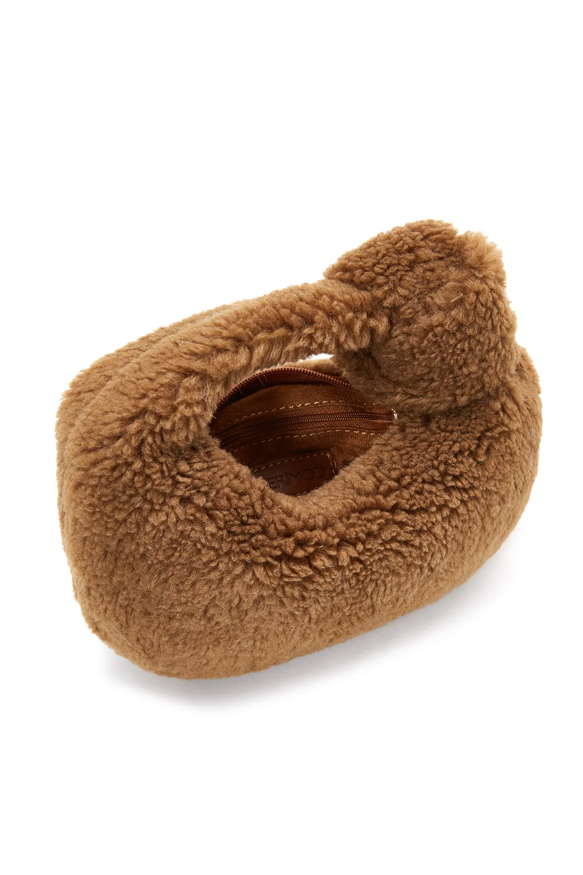 Kadın Kahverengi Peluş El Çantası - Image 7