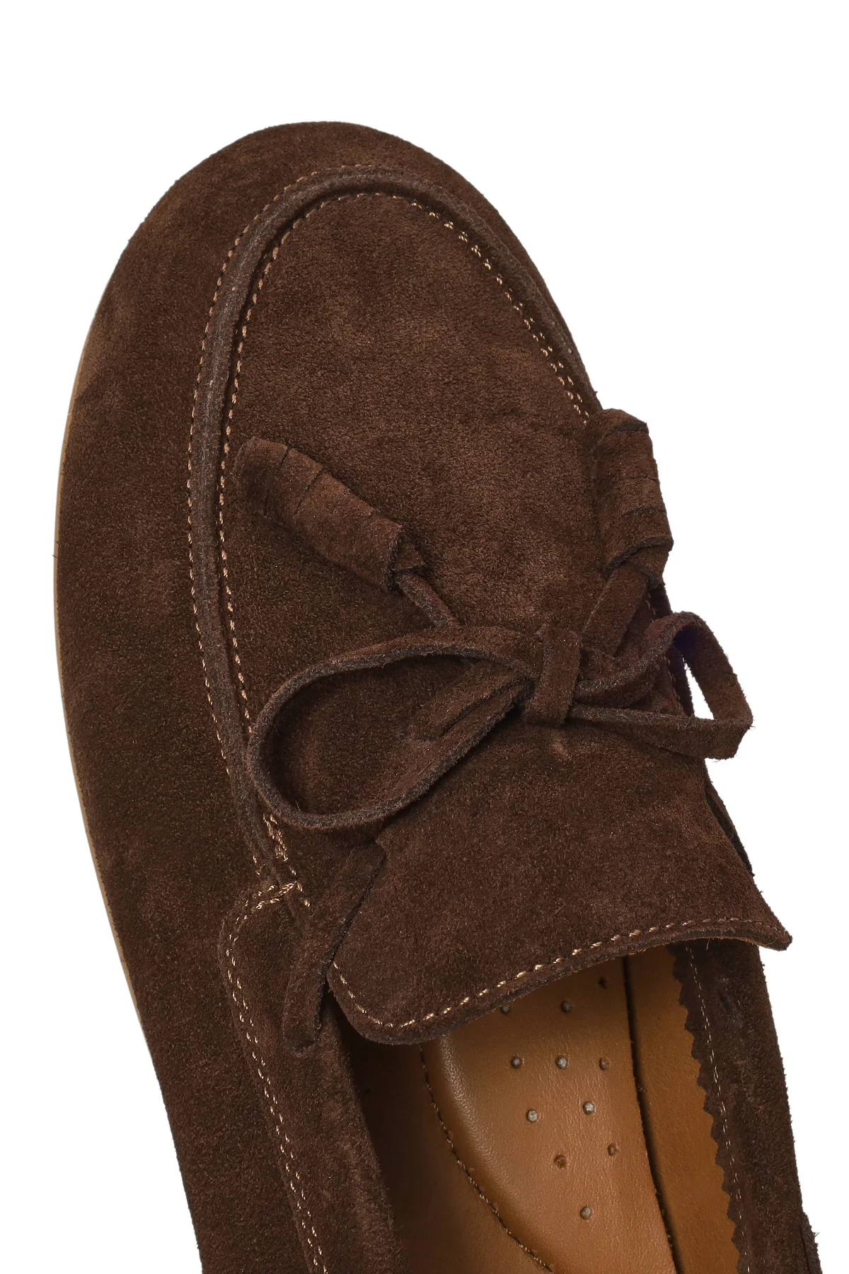 Kadın Kahverengi Süet Deri Loafer - Image 11