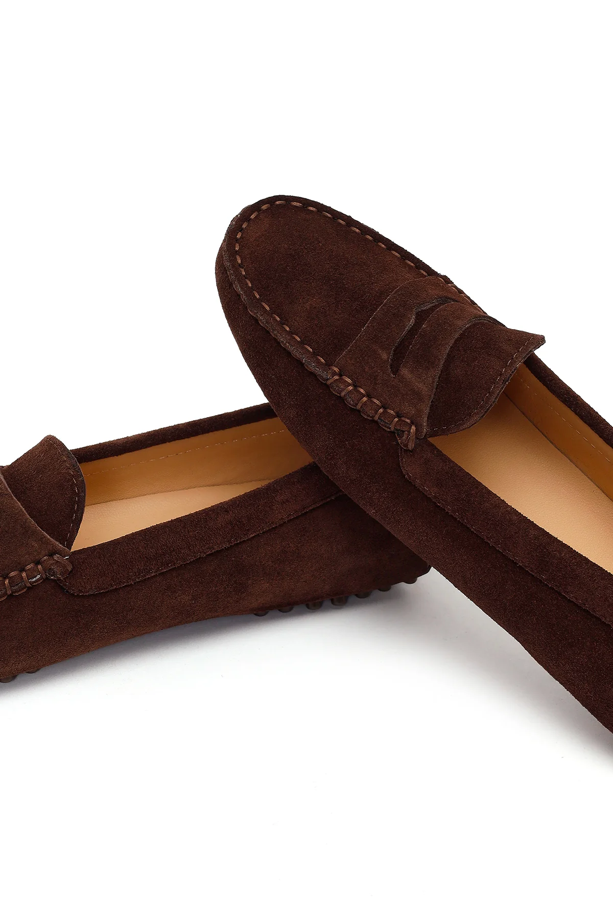 Kadın Kahverengi Süet Deri Loafer - Image 11