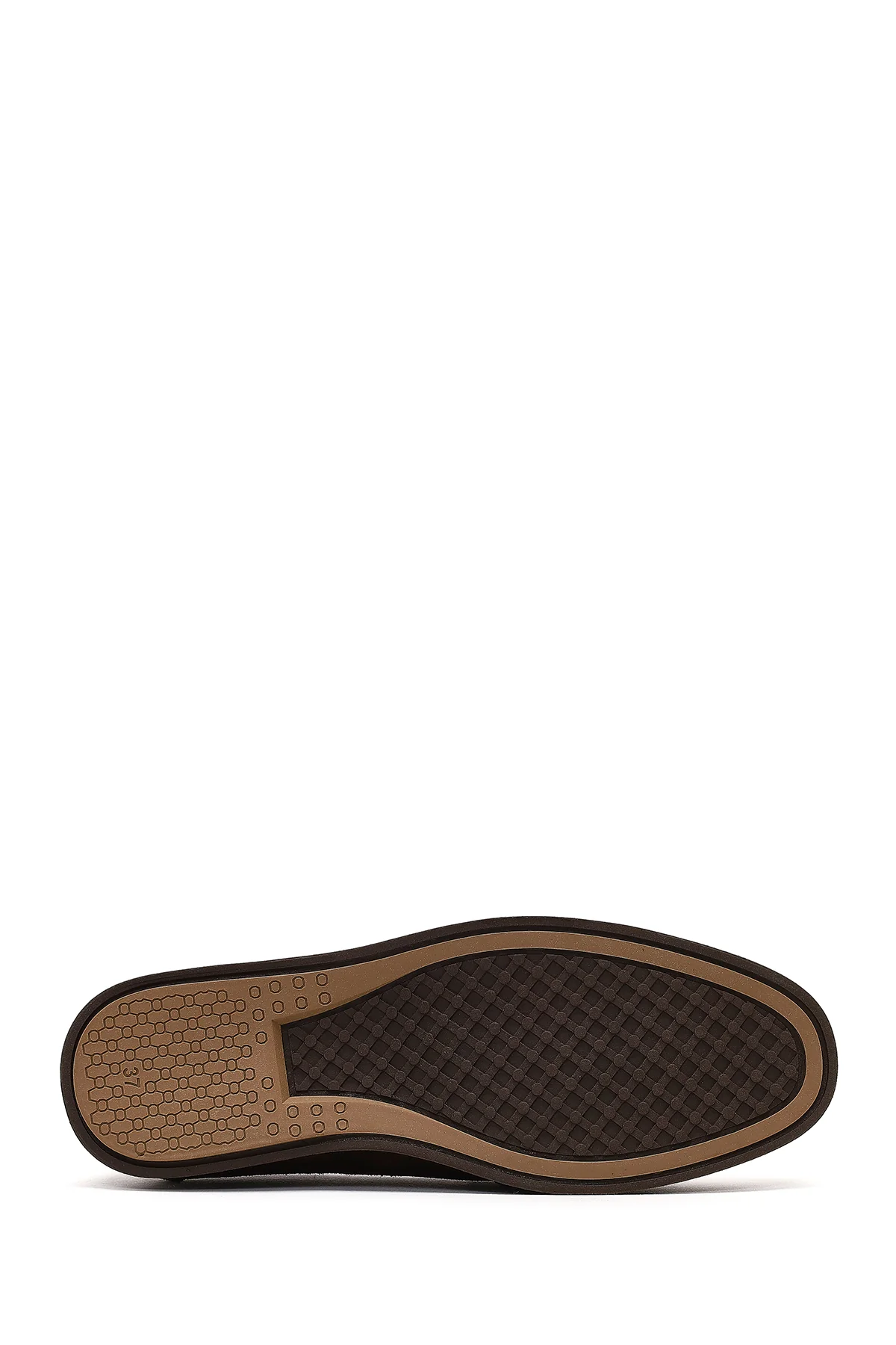 Kadın Kahverengi Tokalı Süet Deri Comfort Loafer - Image 4