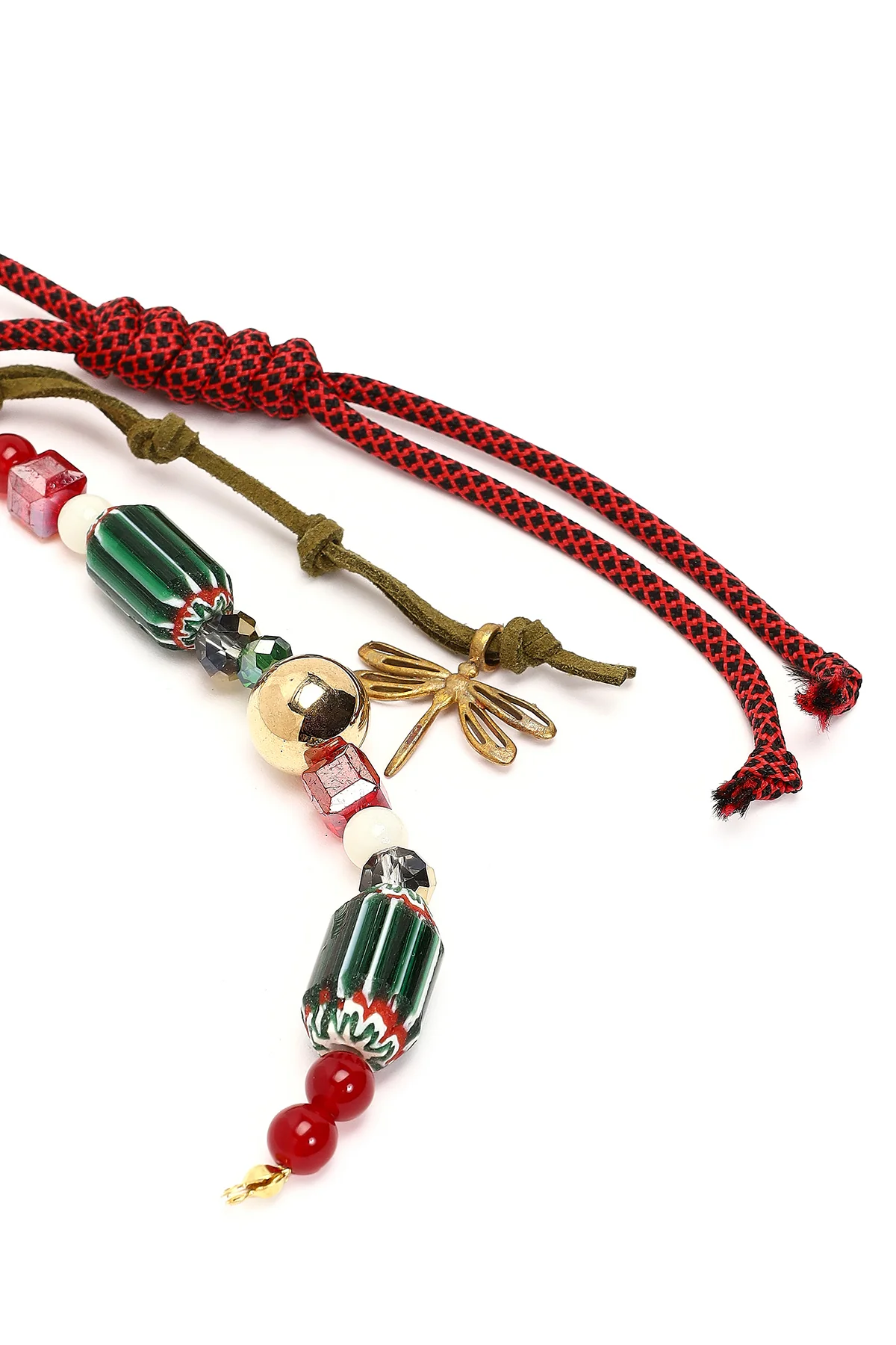 Kadın Kırmızı Boncuklu Metal Charm - Image 5