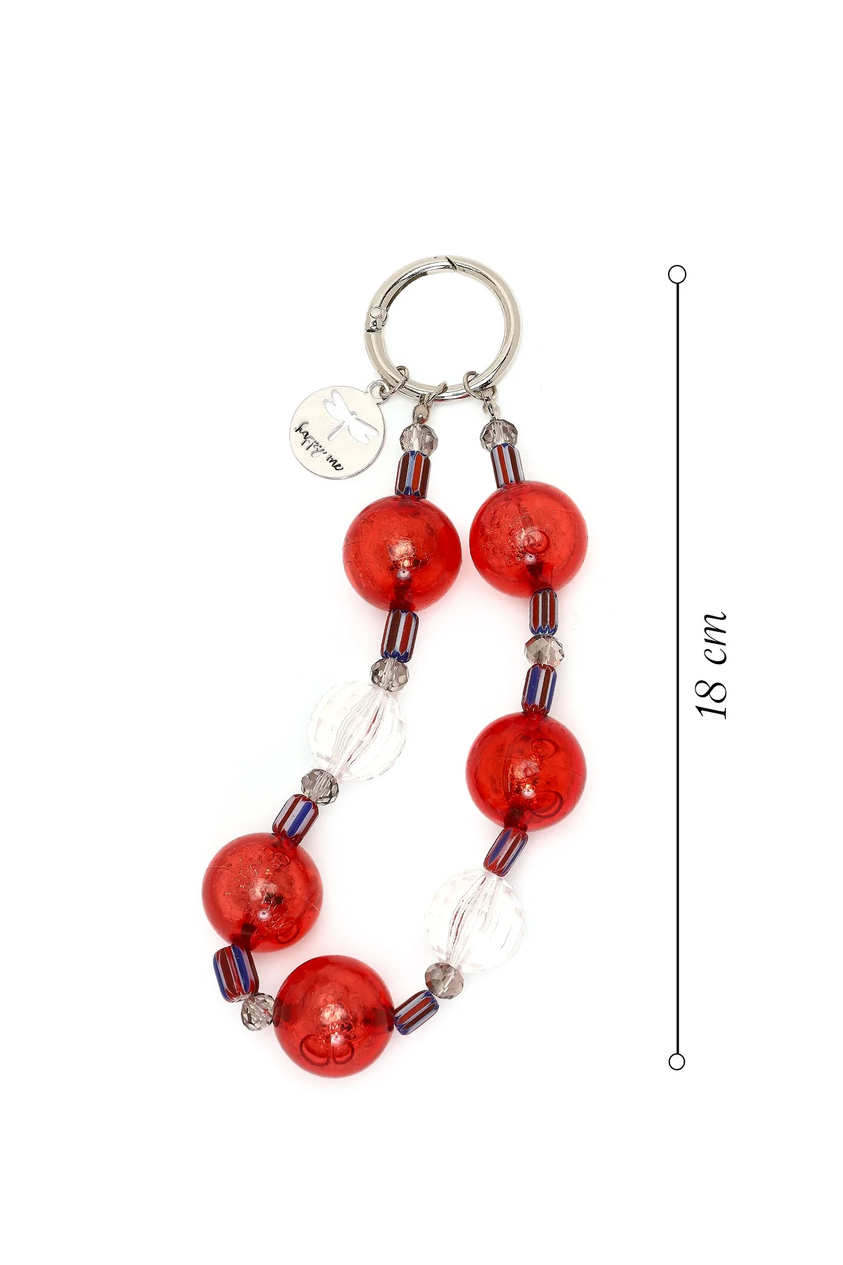 Kadın Kırmızı Boncuklu Metal Charm - Image 2