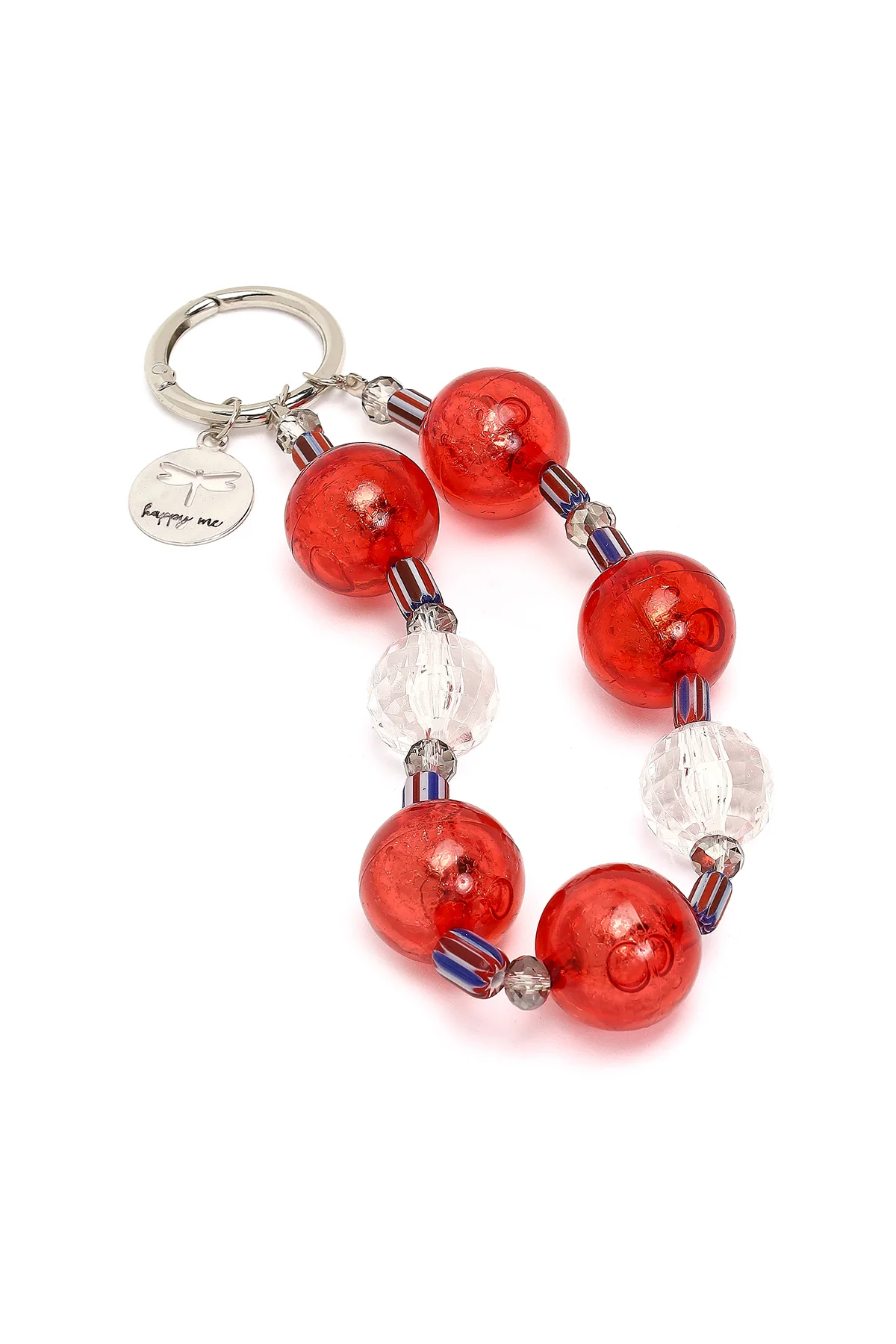 Kadın Kırmızı Boncuklu Metal Charm - Image 3
