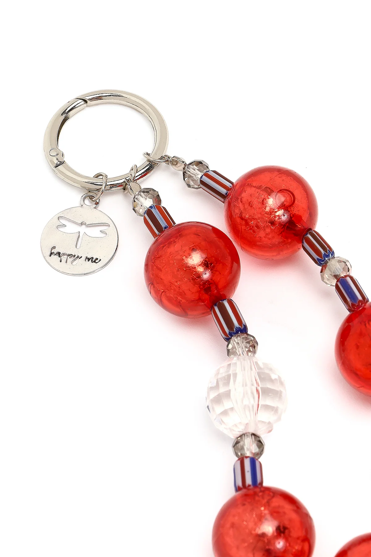 Kadın Kırmızı Boncuklu Metal Charm - Image 4