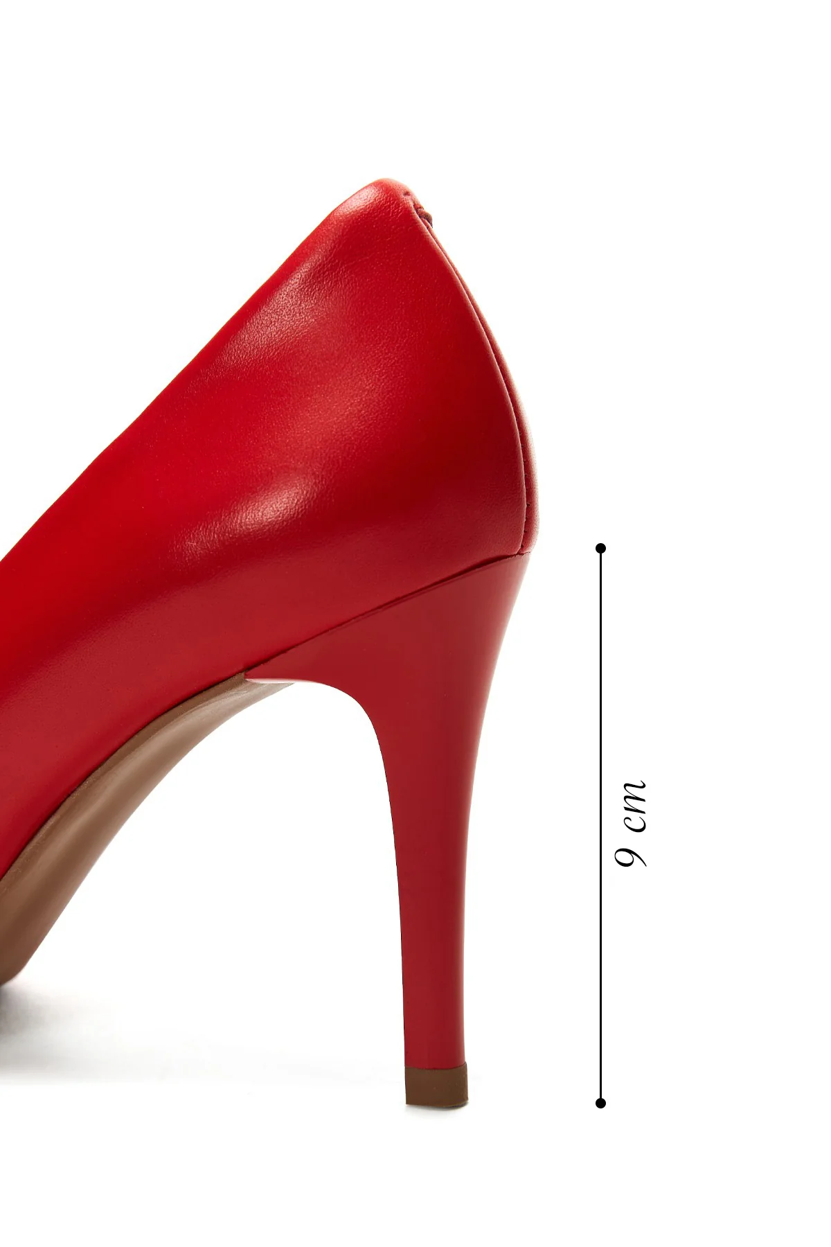 Kadın Kırmızı Deri Stiletto - Image 2