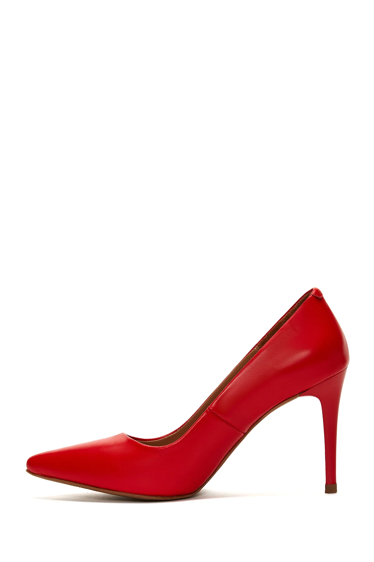 Kadın Kırmızı Deri Stiletto - Image 3
