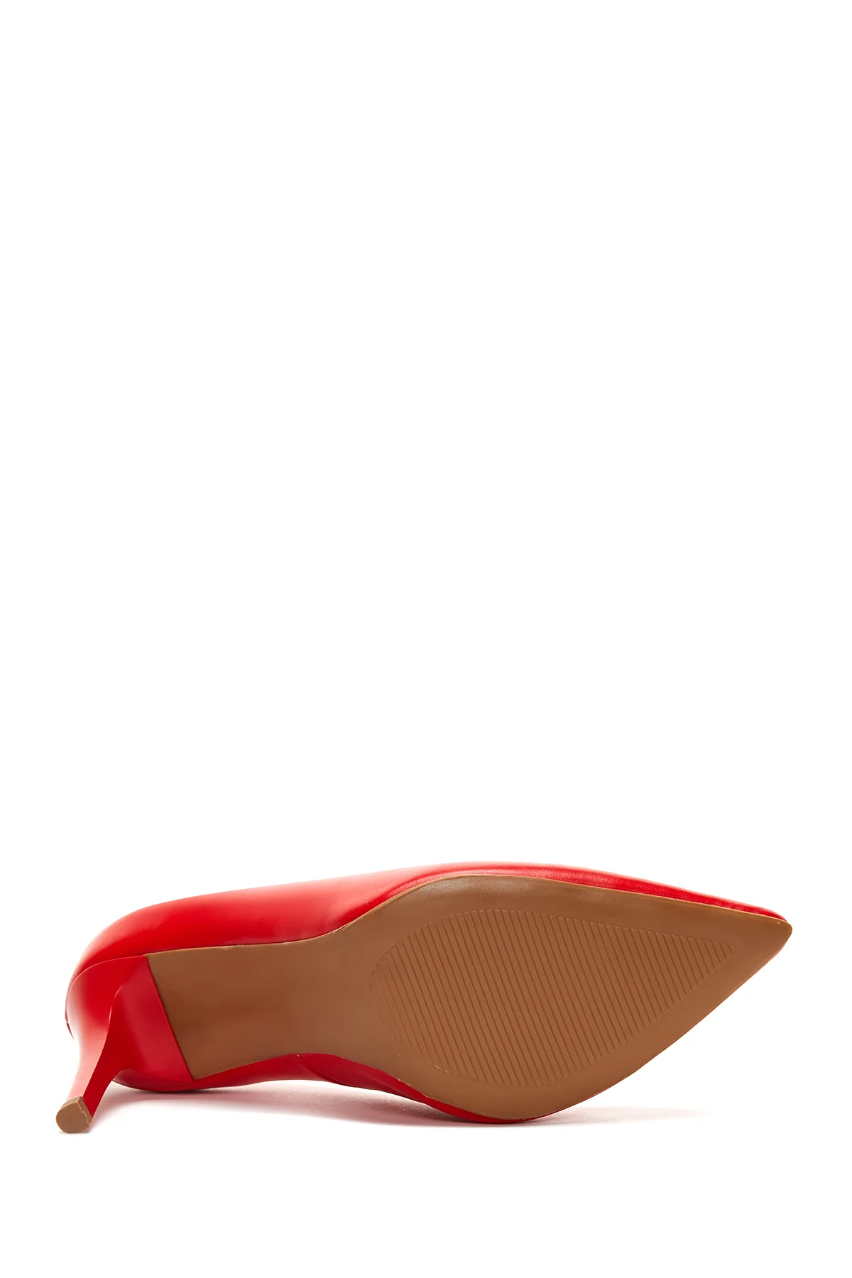 Kadın Kırmızı Deri Stiletto - Image 5