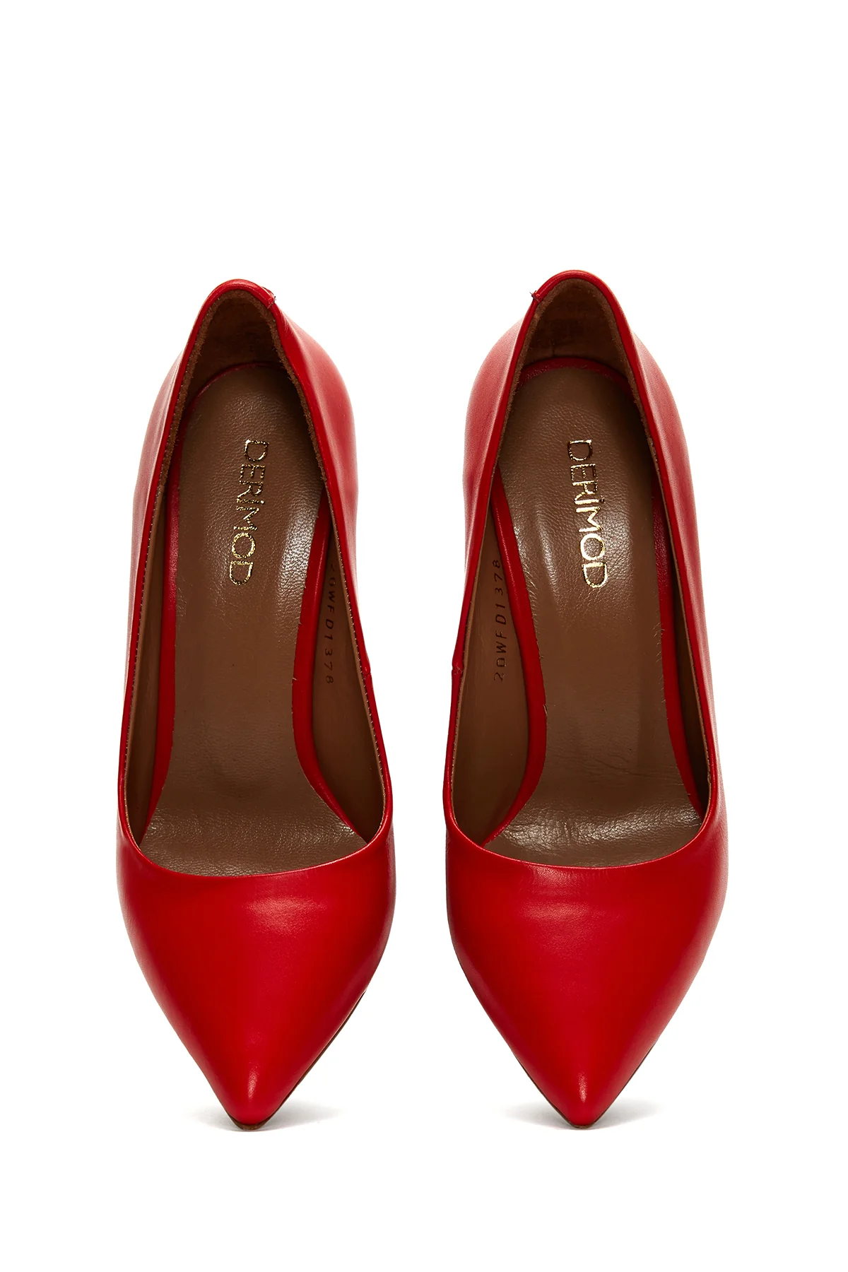 Kadın Kırmızı Deri Stiletto - Image 7