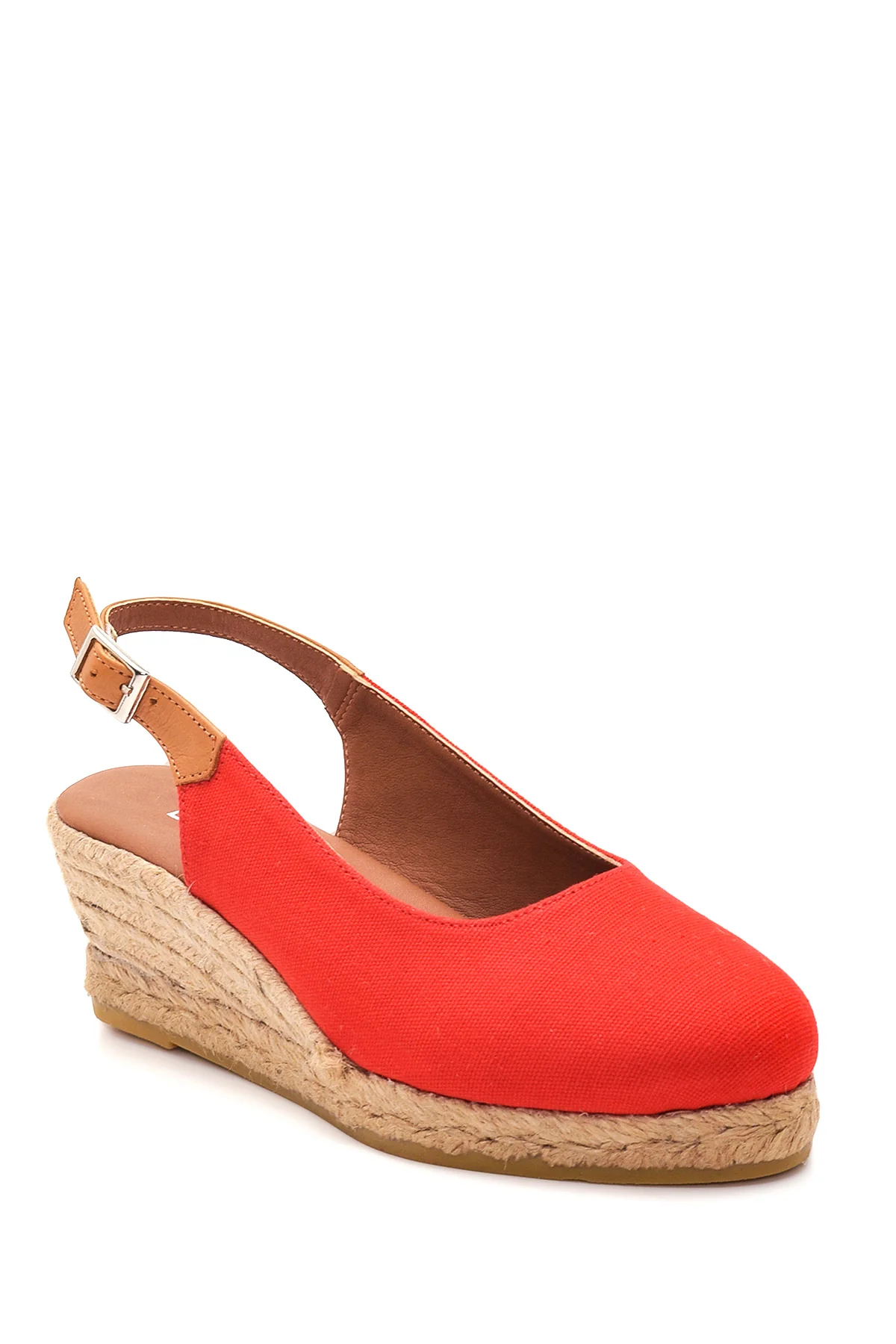 Kadın Kırmızı Dolgu Topuk Espadril - Image 3