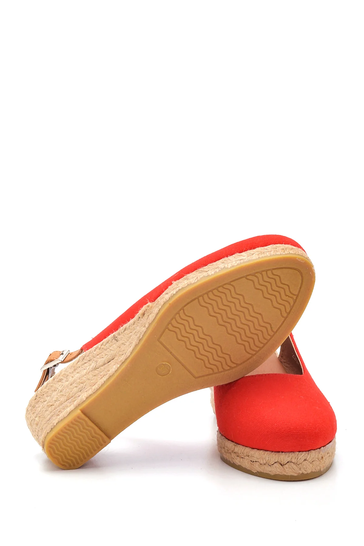 Kadın Kırmızı Dolgu Topuk Espadril - Image 4