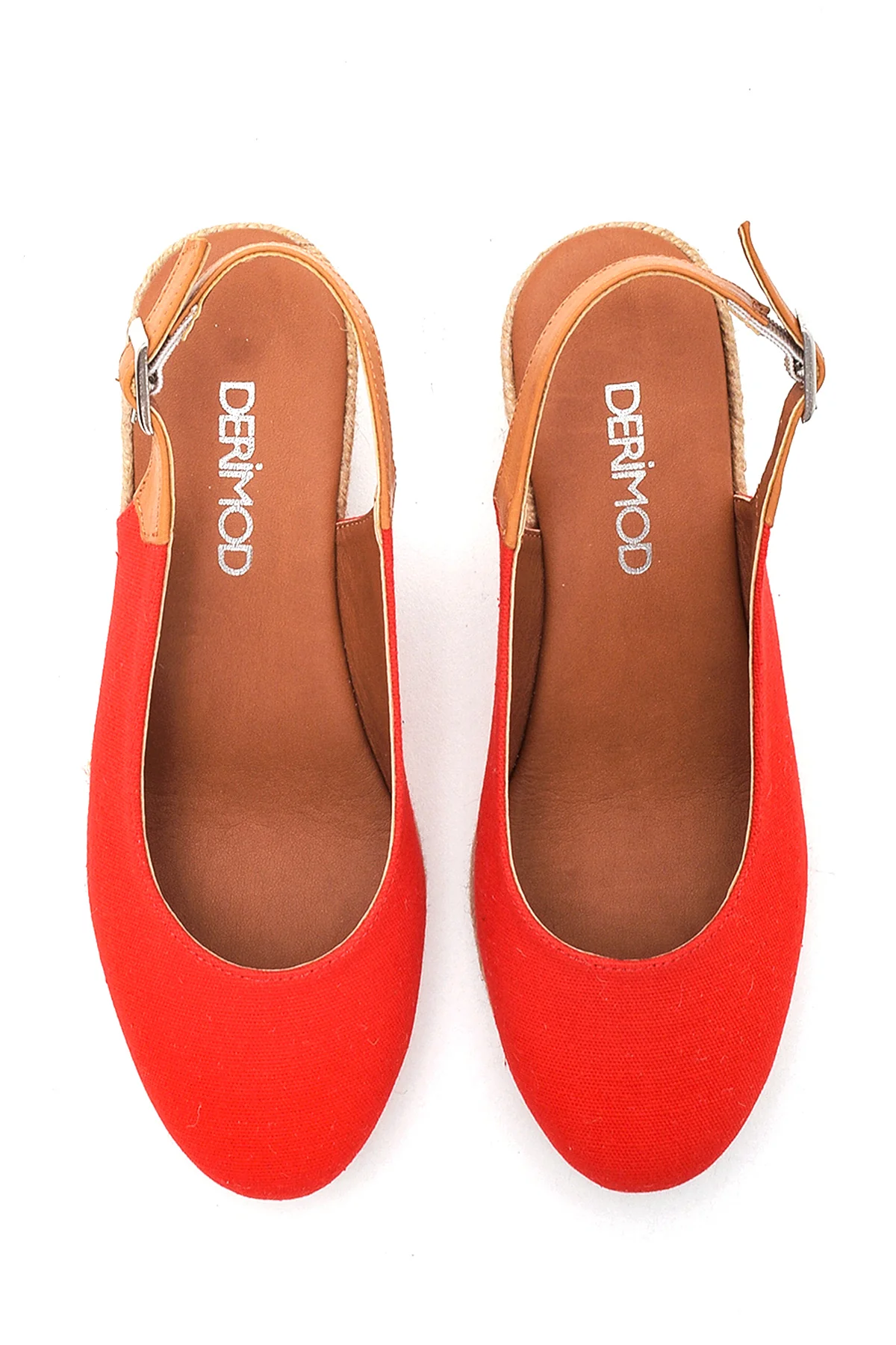 Kadın Kırmızı Dolgu Topuk Espadril - Image 7