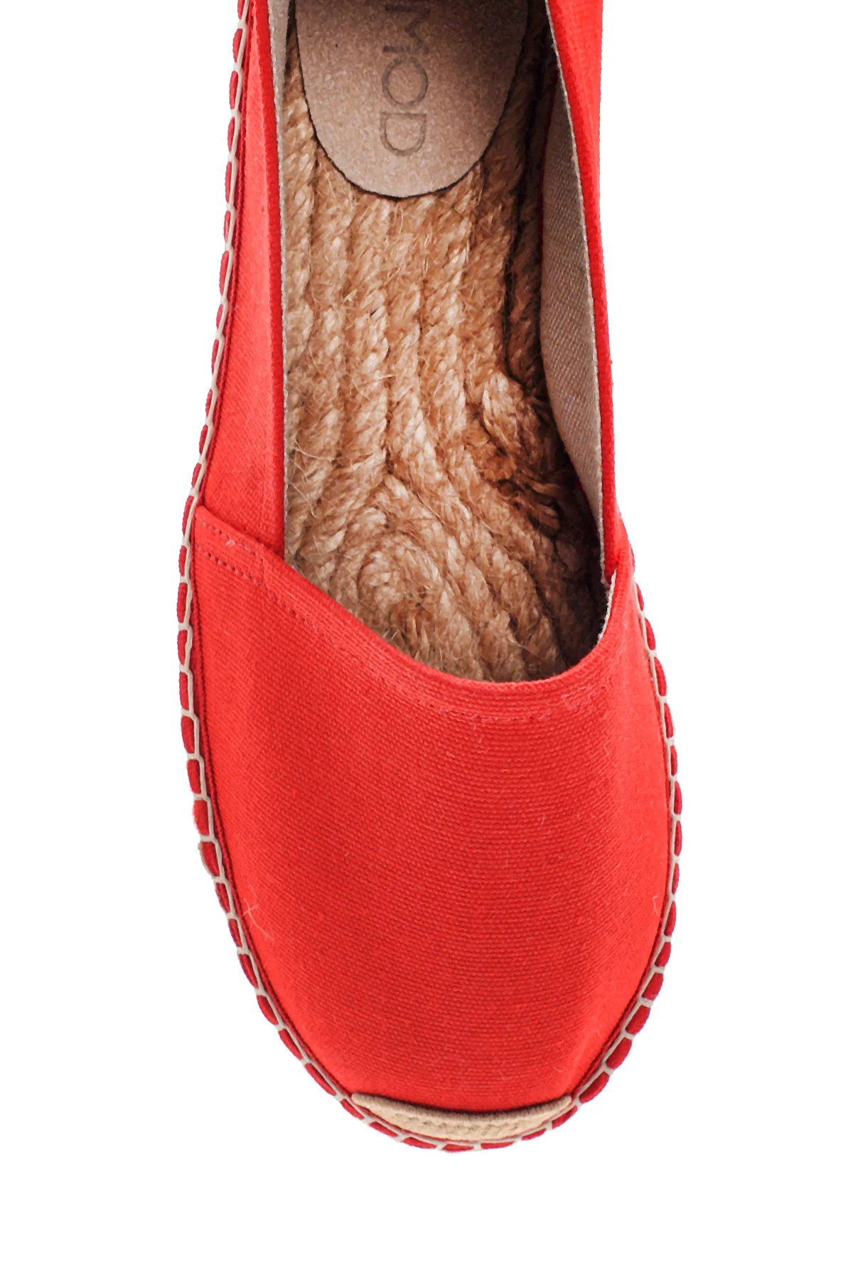Kadın Kırmızı Hasır Taban Espadril - Image 6