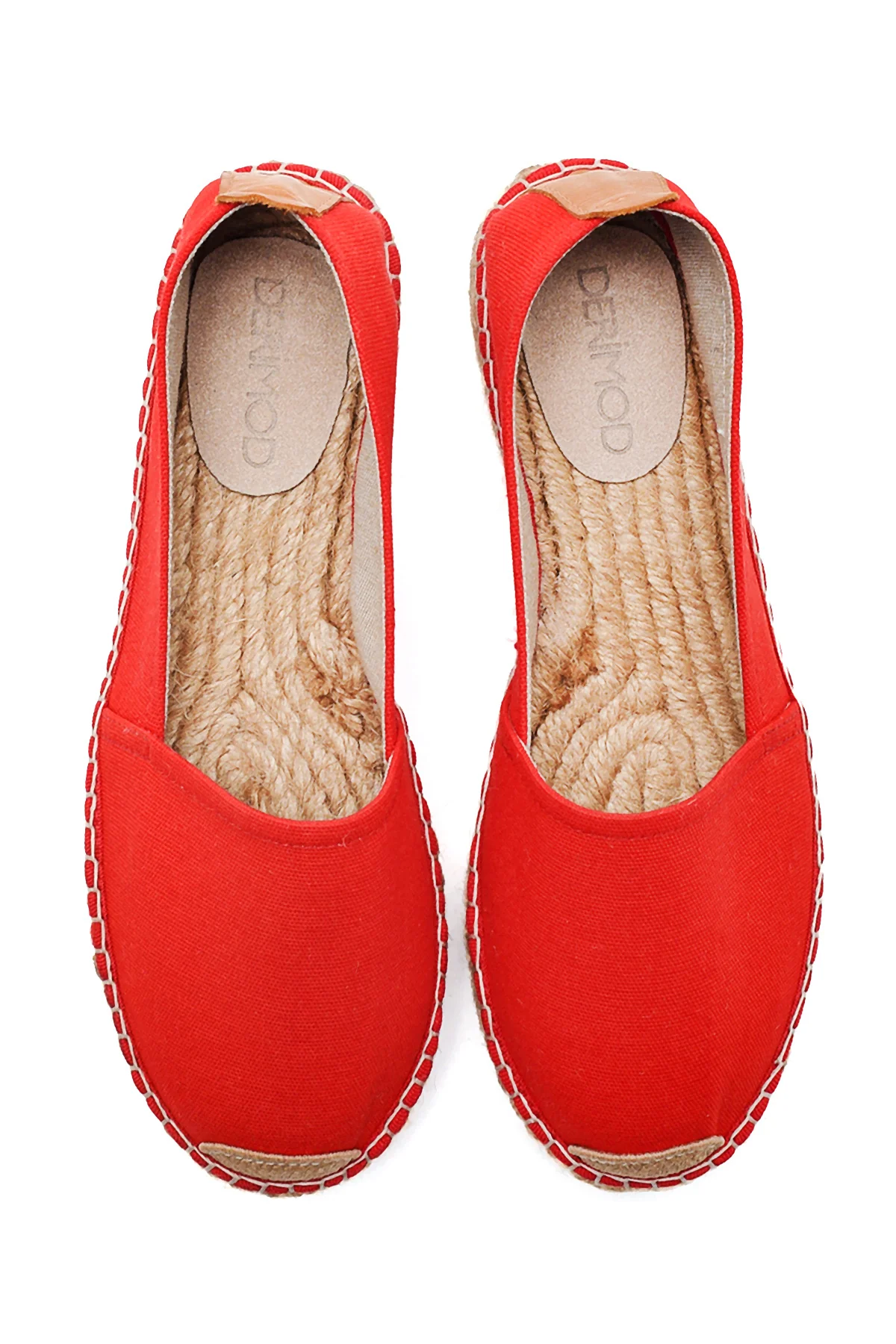 Kadın Kırmızı Hasır Taban Espadril - Image 7