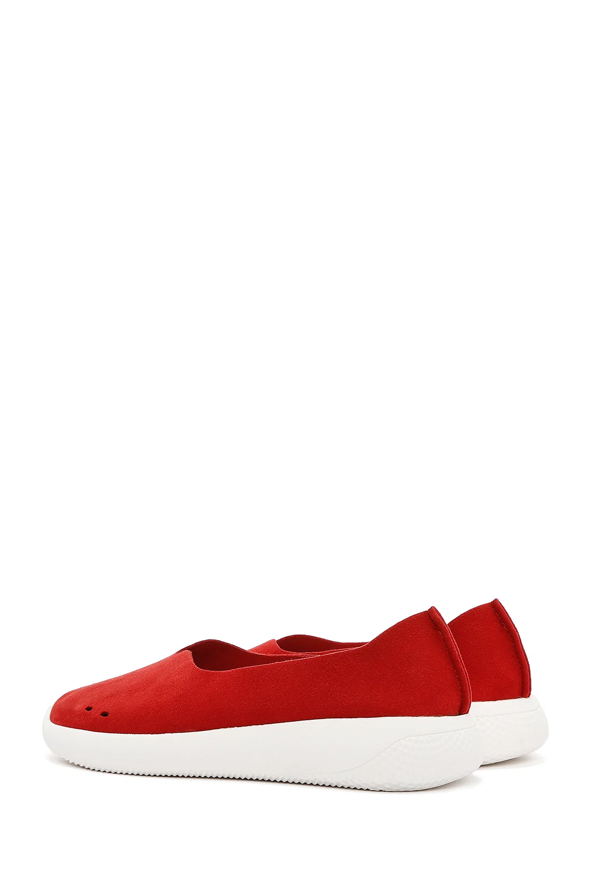 Kadın Kırmızı Süet Espadril - Image 5