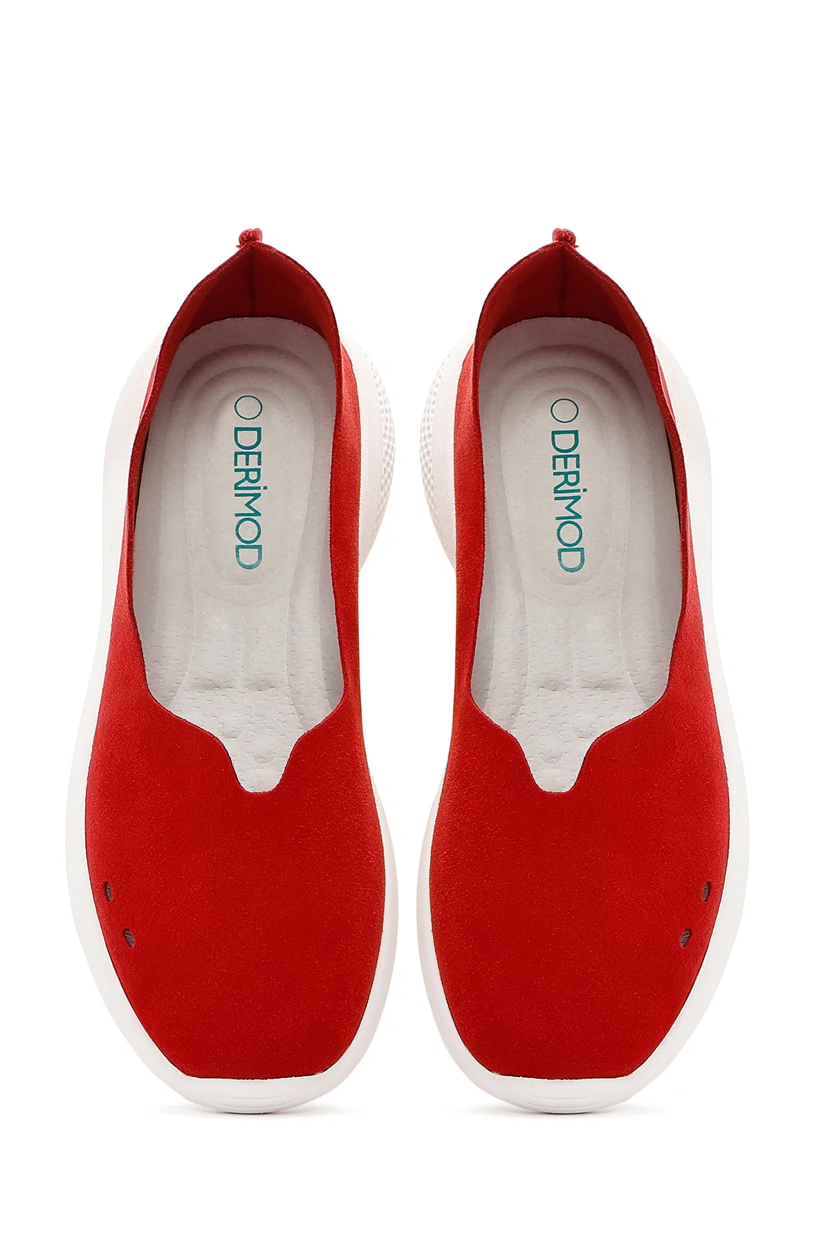 Kadın Kırmızı Süet Espadril - Image 7