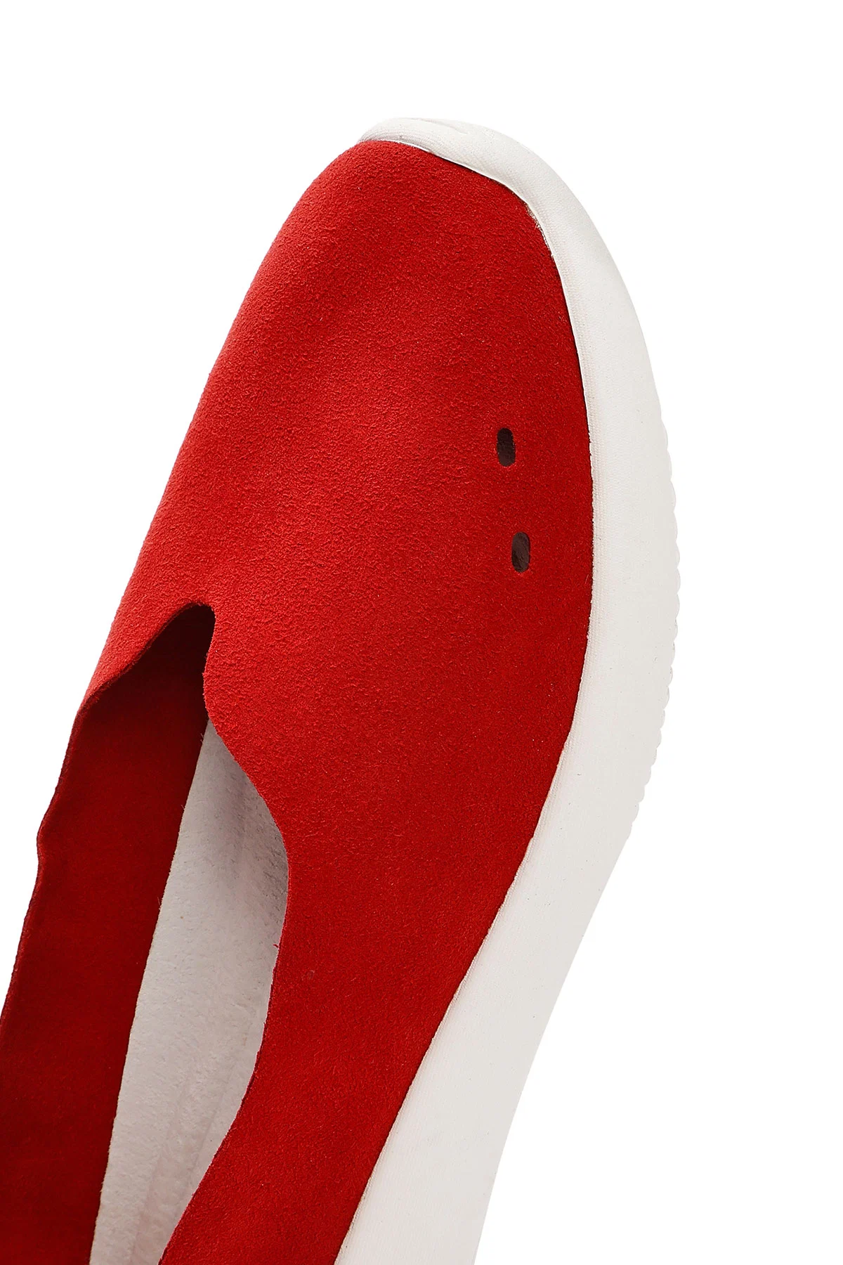 Kadın Kırmızı Süet Espadril - Image 8