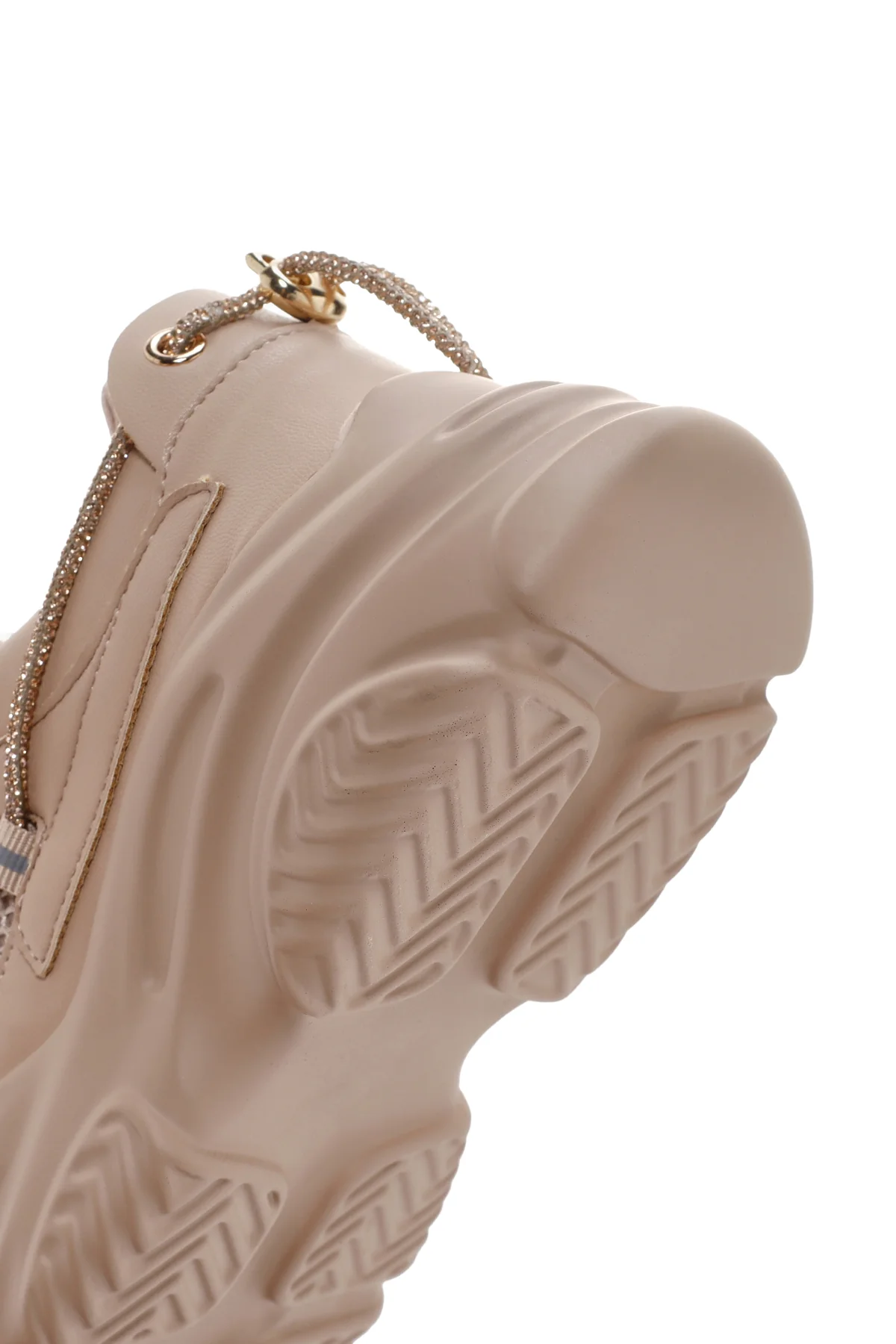 Kadın Koyu Pudra Kalın Tabanlı Sneaker - Image 8