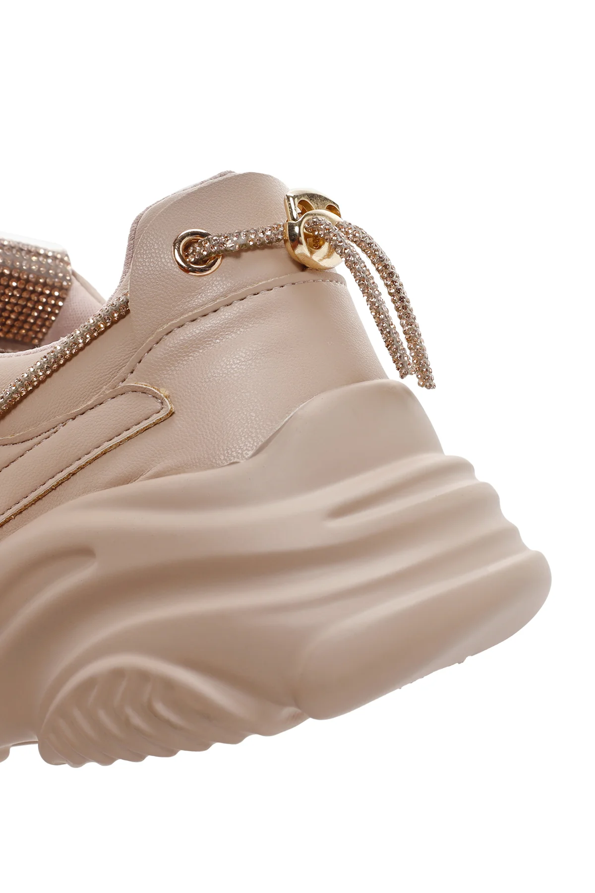 Kadın Koyu Pudra Kalın Tabanlı Sneaker - Image 9
