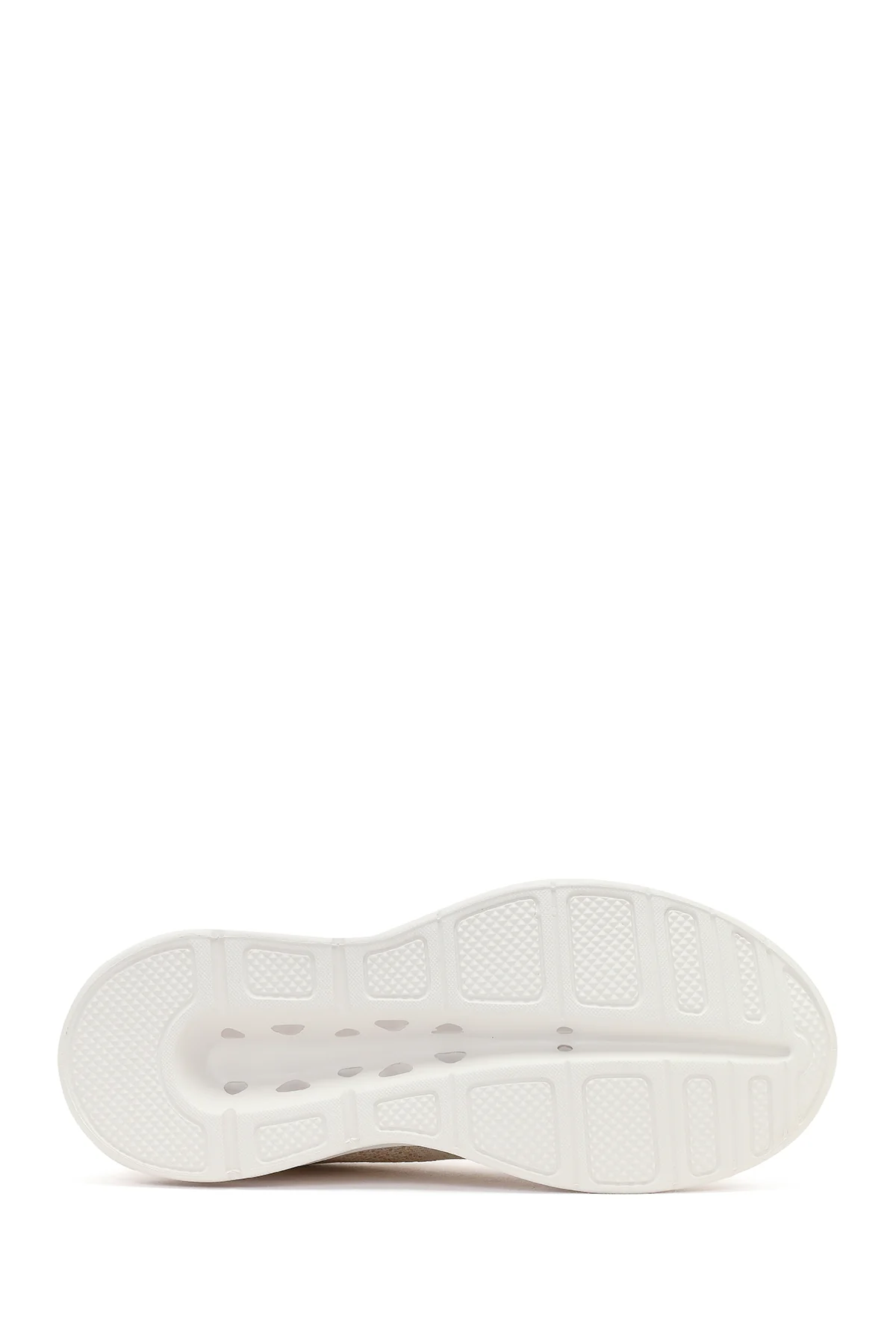 Kadın Krem Bağcıklı Kalın Tabanlı Sneaker - Image 5