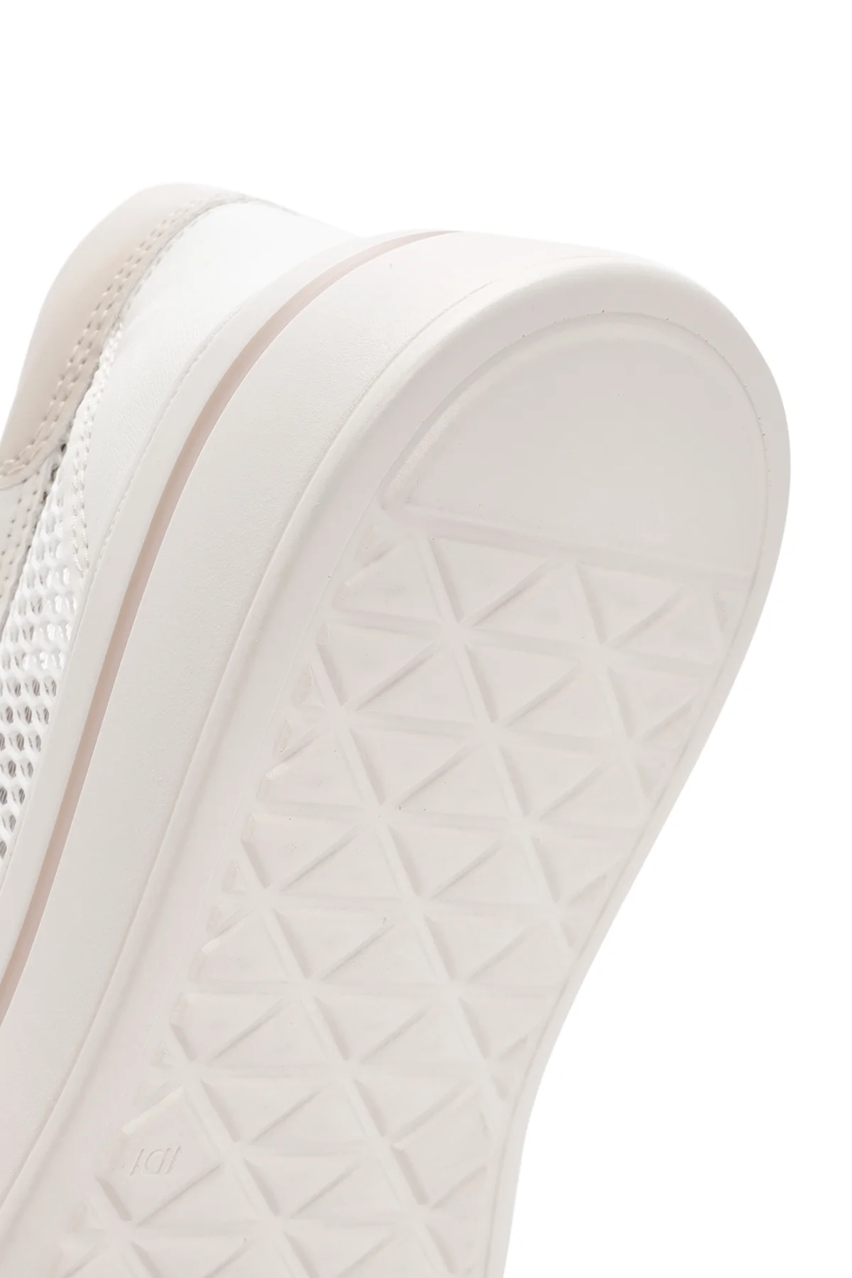 Kadın Krem Bağcıklı Sneaker - Image 8