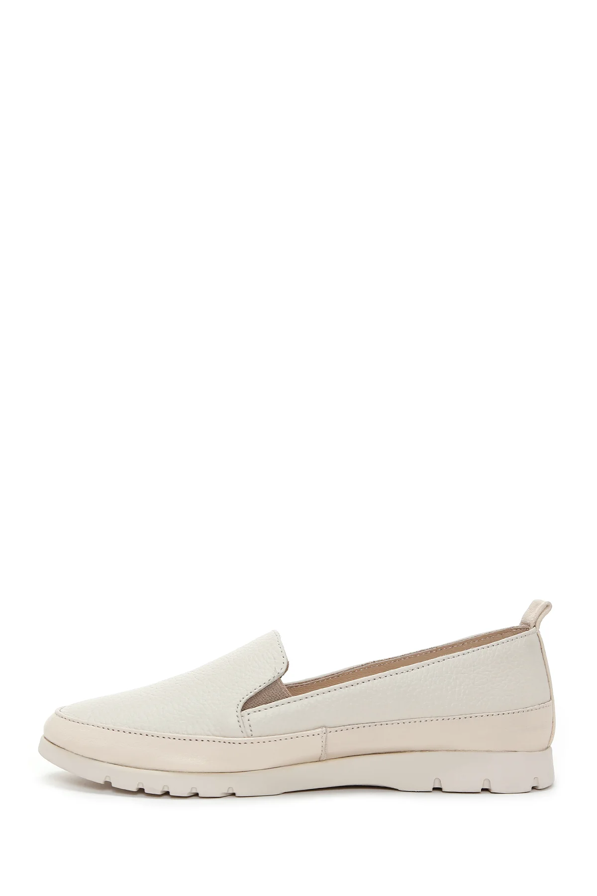 Kadın Krem Deri Comfort Loafer - Image 2