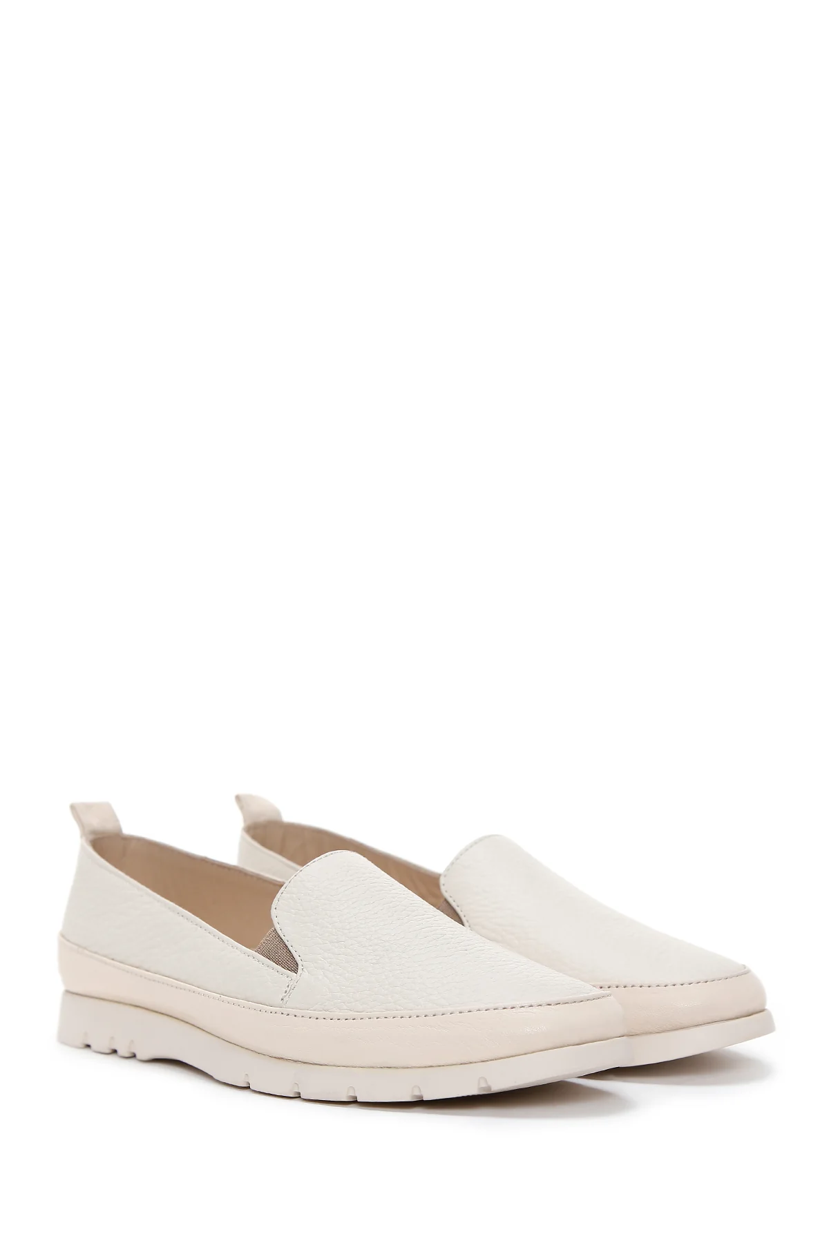 Kadın Krem Deri Comfort Loafer - Image 3
