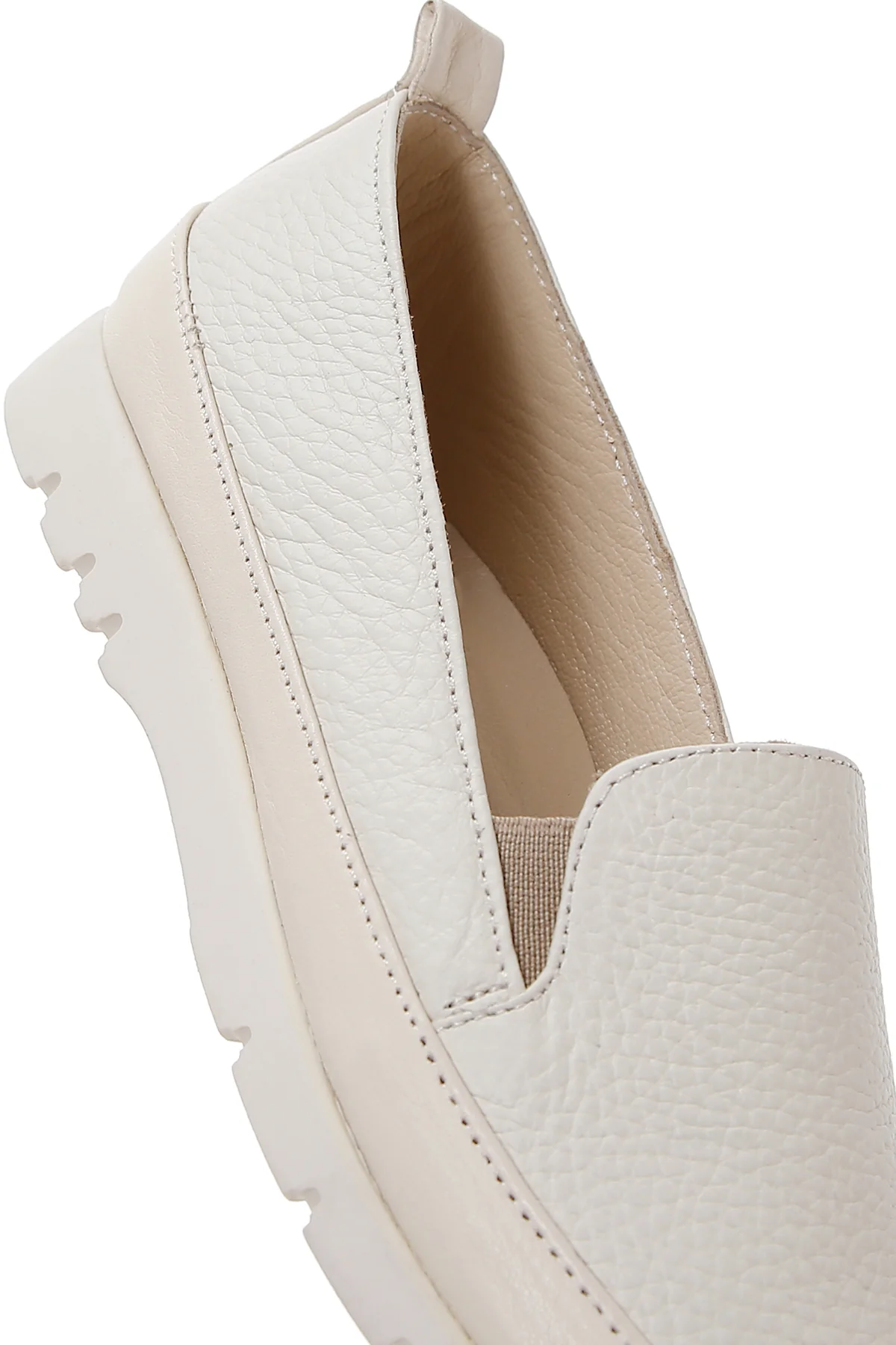 Kadın Krem Deri Comfort Loafer - Image 7