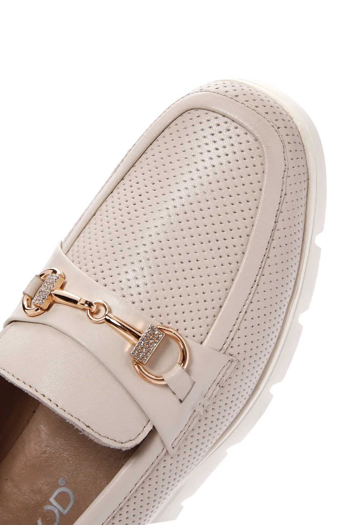 Kadın Krem Deri Comfort Loafer - Image 10