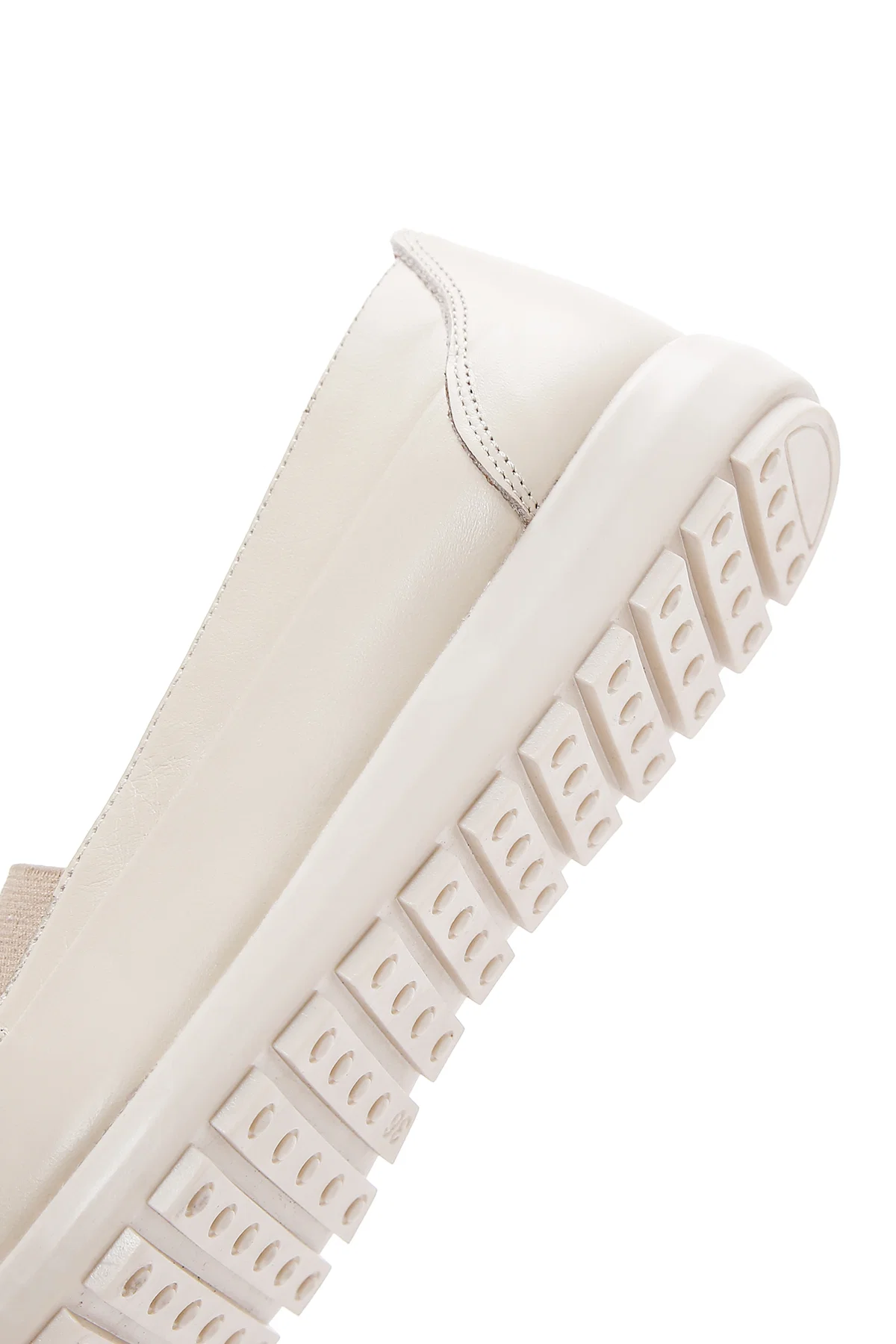 Kadın Krem Deri Comfort Loafer - Image 7