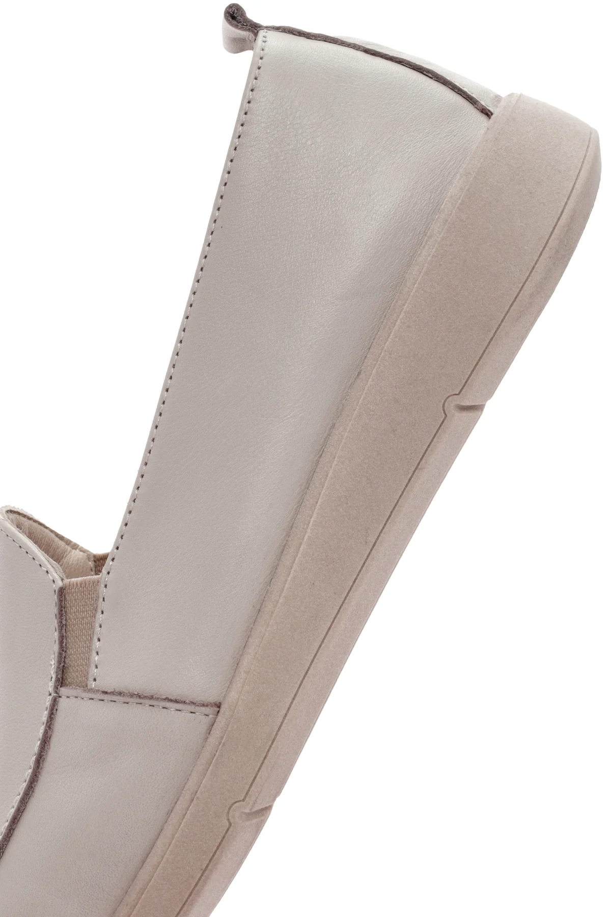 Kadın Krem Deri Comfort Loafer - Image 8