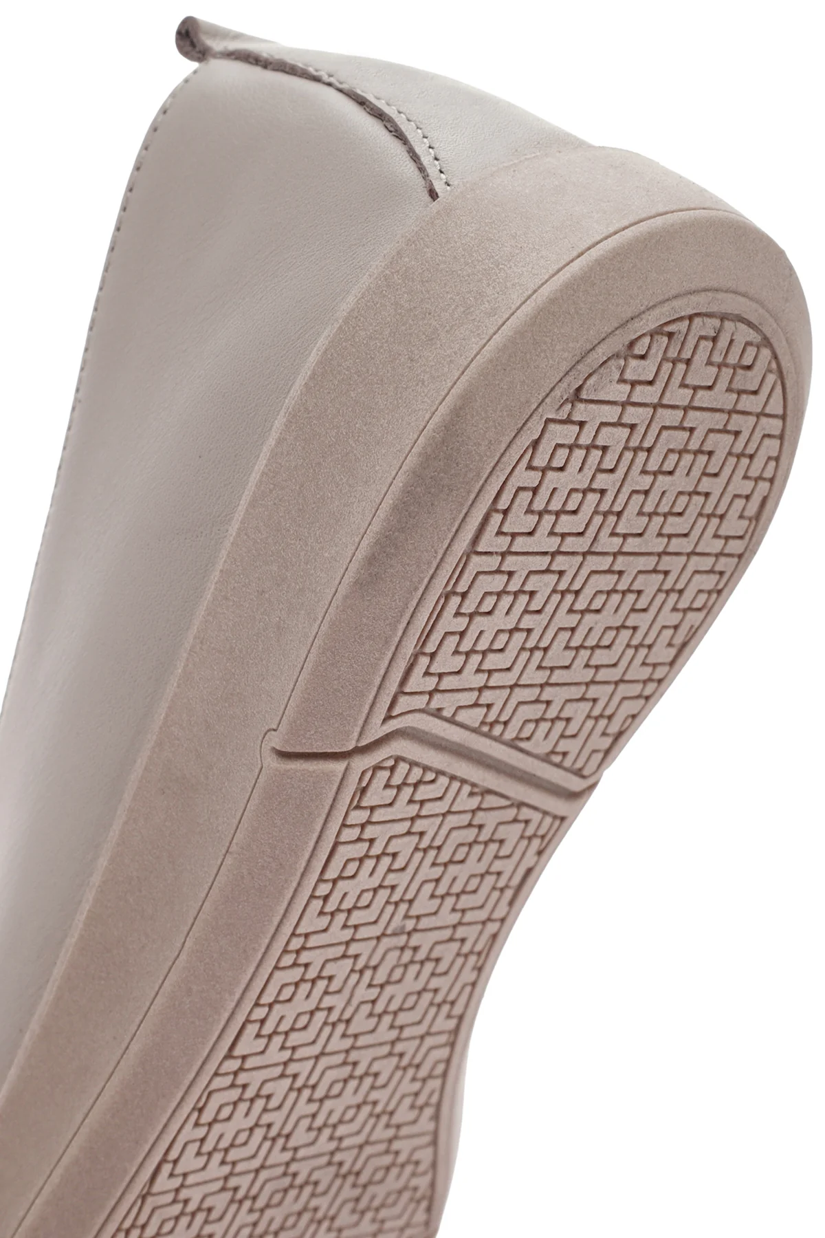 Kadın Krem Deri Comfort Loafer - Image 9
