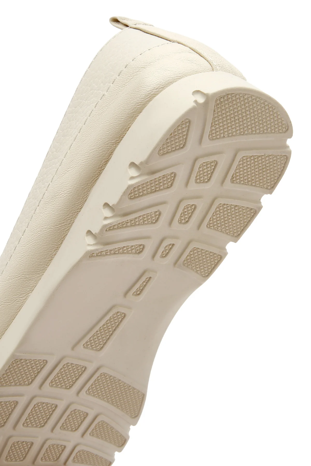 Kadın Krem Deri Konfor Loafer - Image 7
