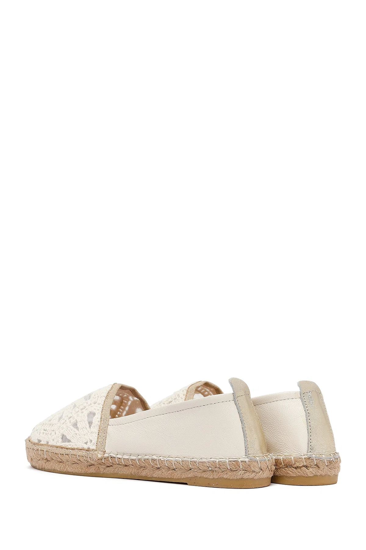 Kadın Krem Desenli Espadril - Image 5