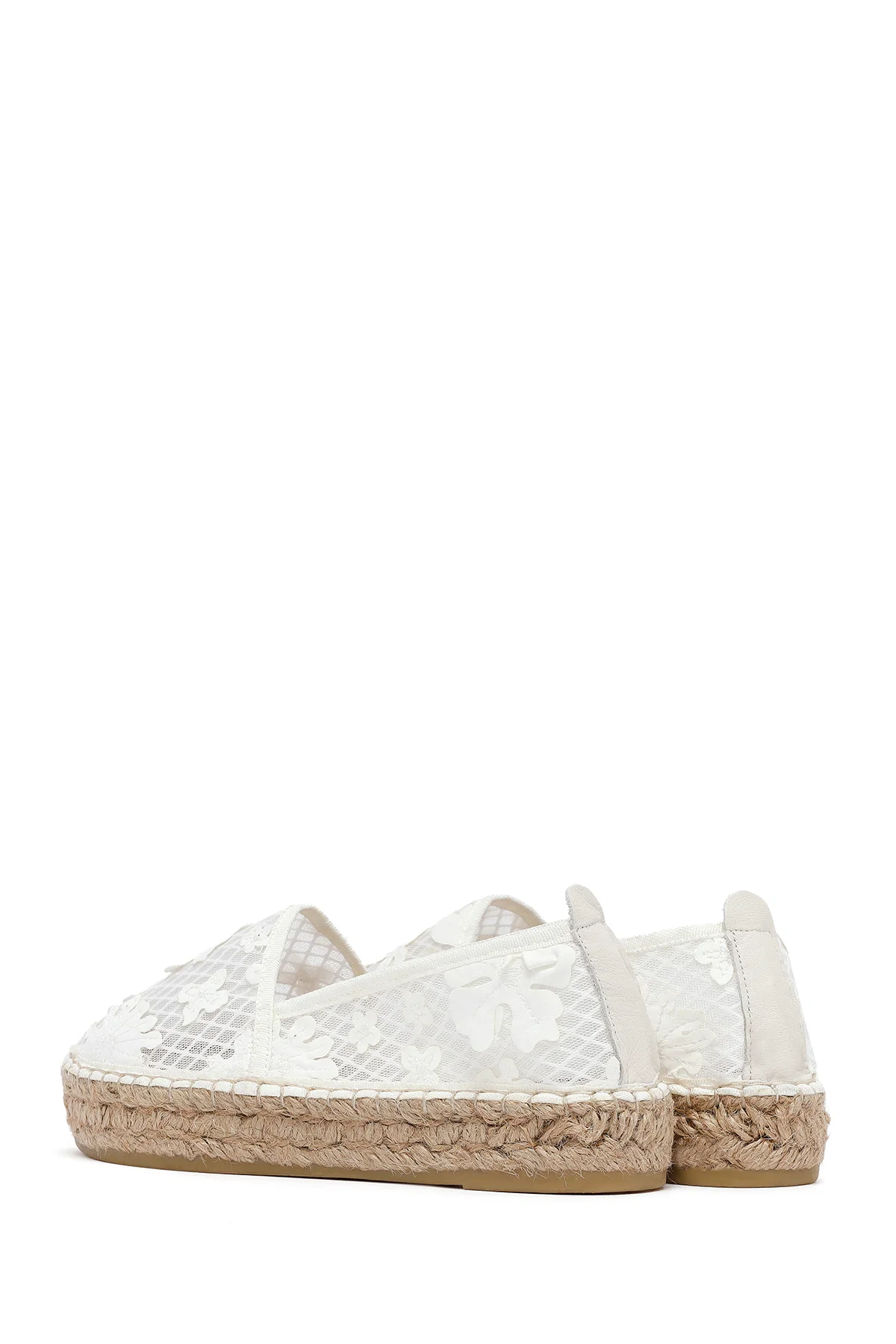 Kadın Krem Desenli Espadril - Image 6