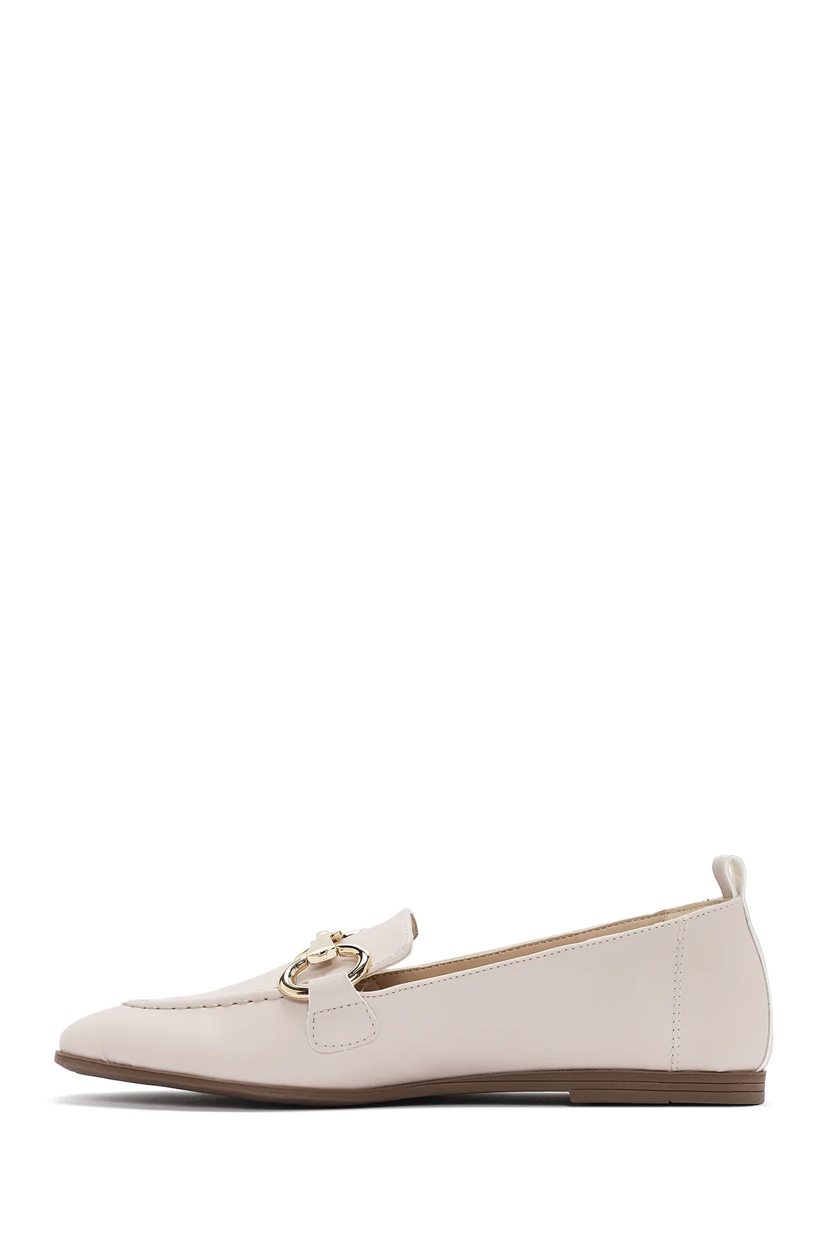 Kadın Krem Maskülen Loafer - Image 2
