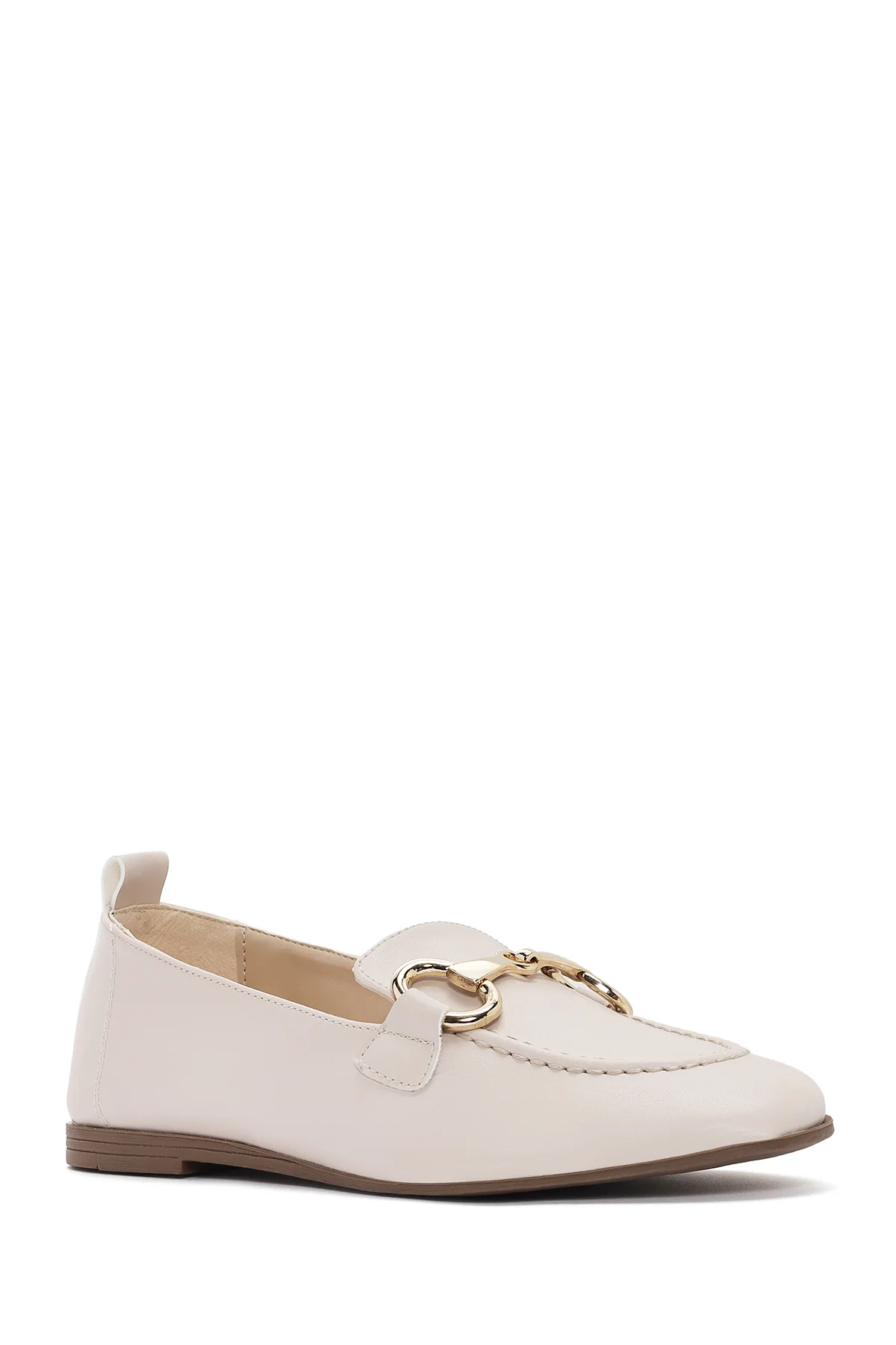 Kadın Krem Maskülen Loafer - Image 6