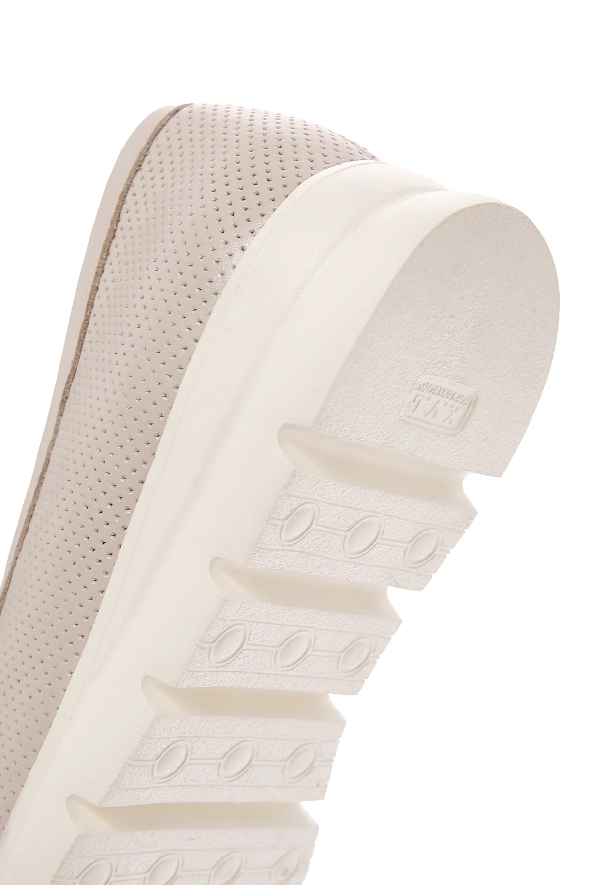Kadın Krem Tokalı Deri Comfort Loafer - Image 9
