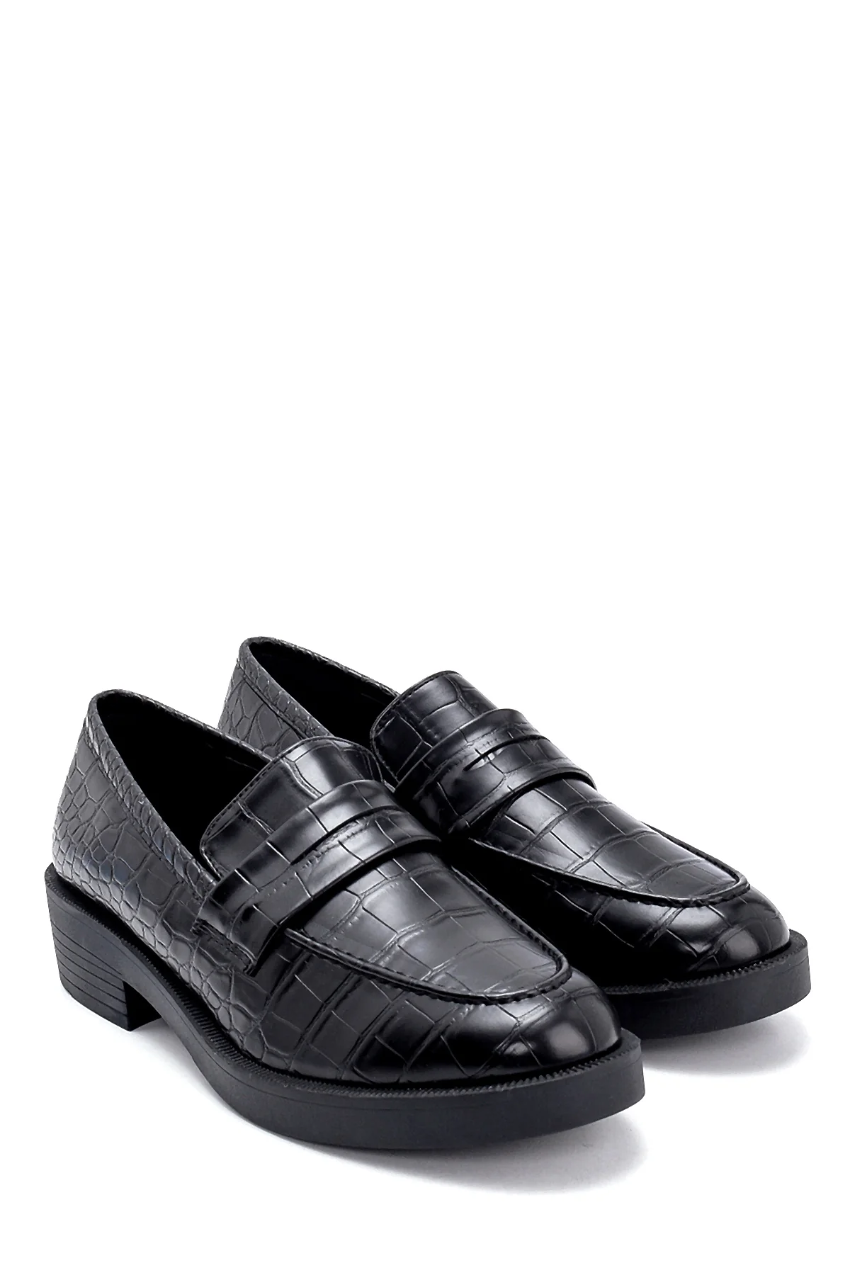 Kadın Kroko Desenli Loafer - Image 3